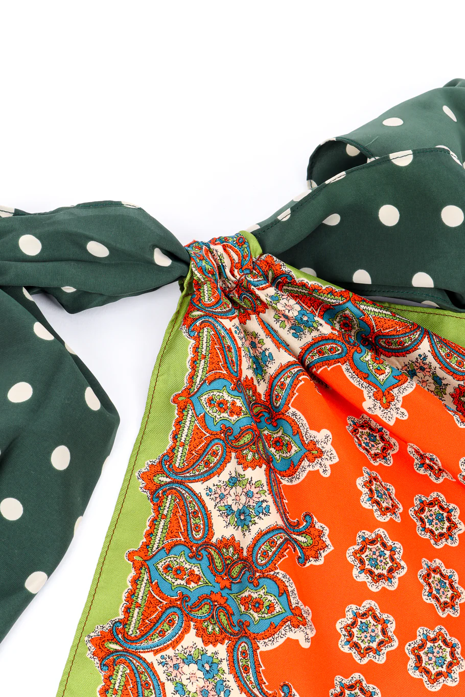 Patchwork Silk Halter Scarf Top - Image 7