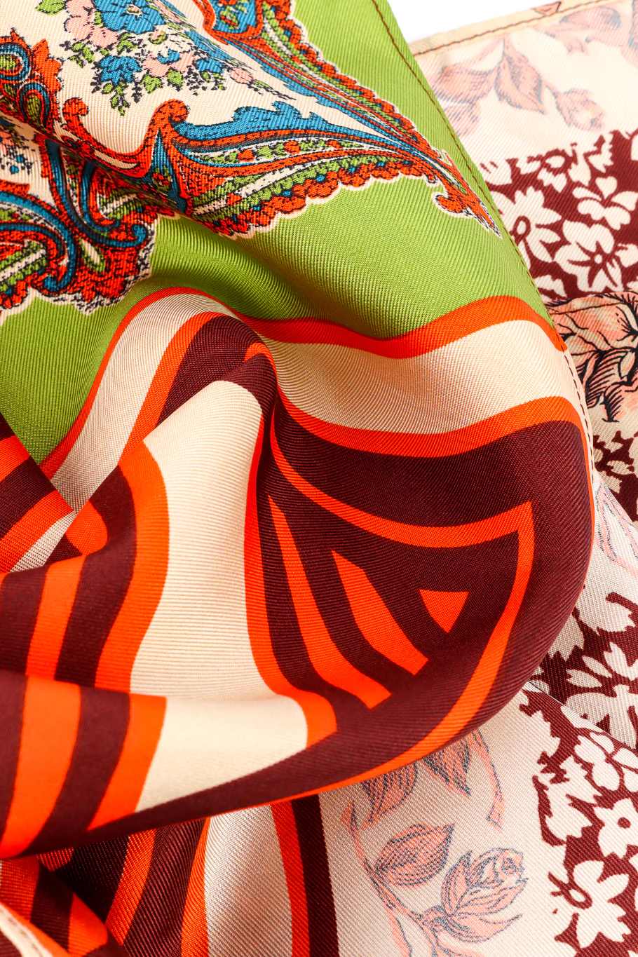 Patchwork Silk Halter Scarf Top - Image 8
