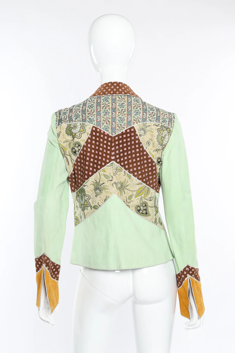 Patchwork Suede Ties Jacket - Image 4