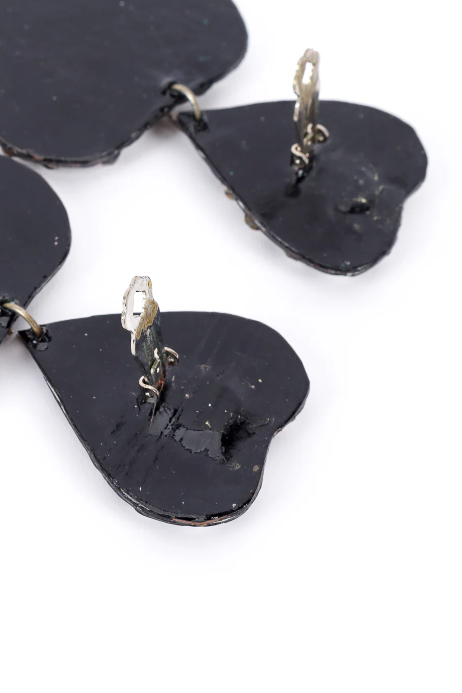 Patent Crystal Heart Drop Earrings - Image 6
