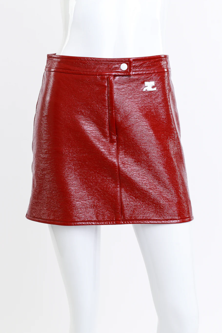 Patent Moto Mini Skirt - Image 4