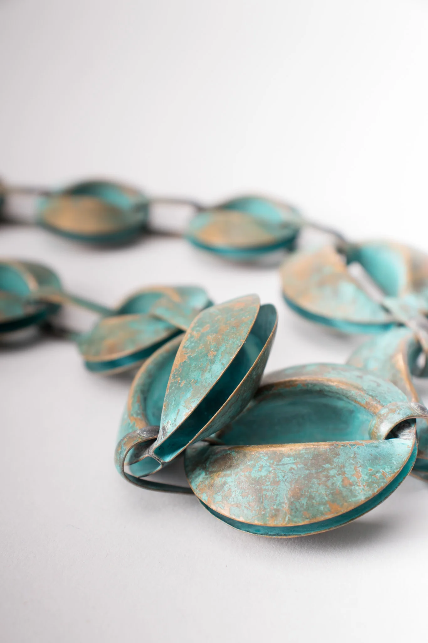 Patina Oval Link Necklace & Earring Set - Image 11