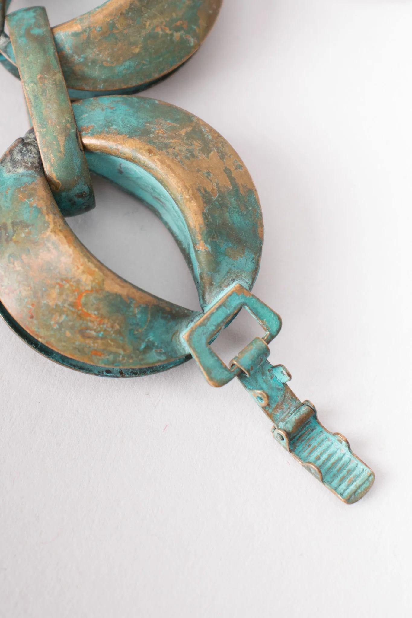 Patina Oval Link Necklace & Earring Set - Image 12