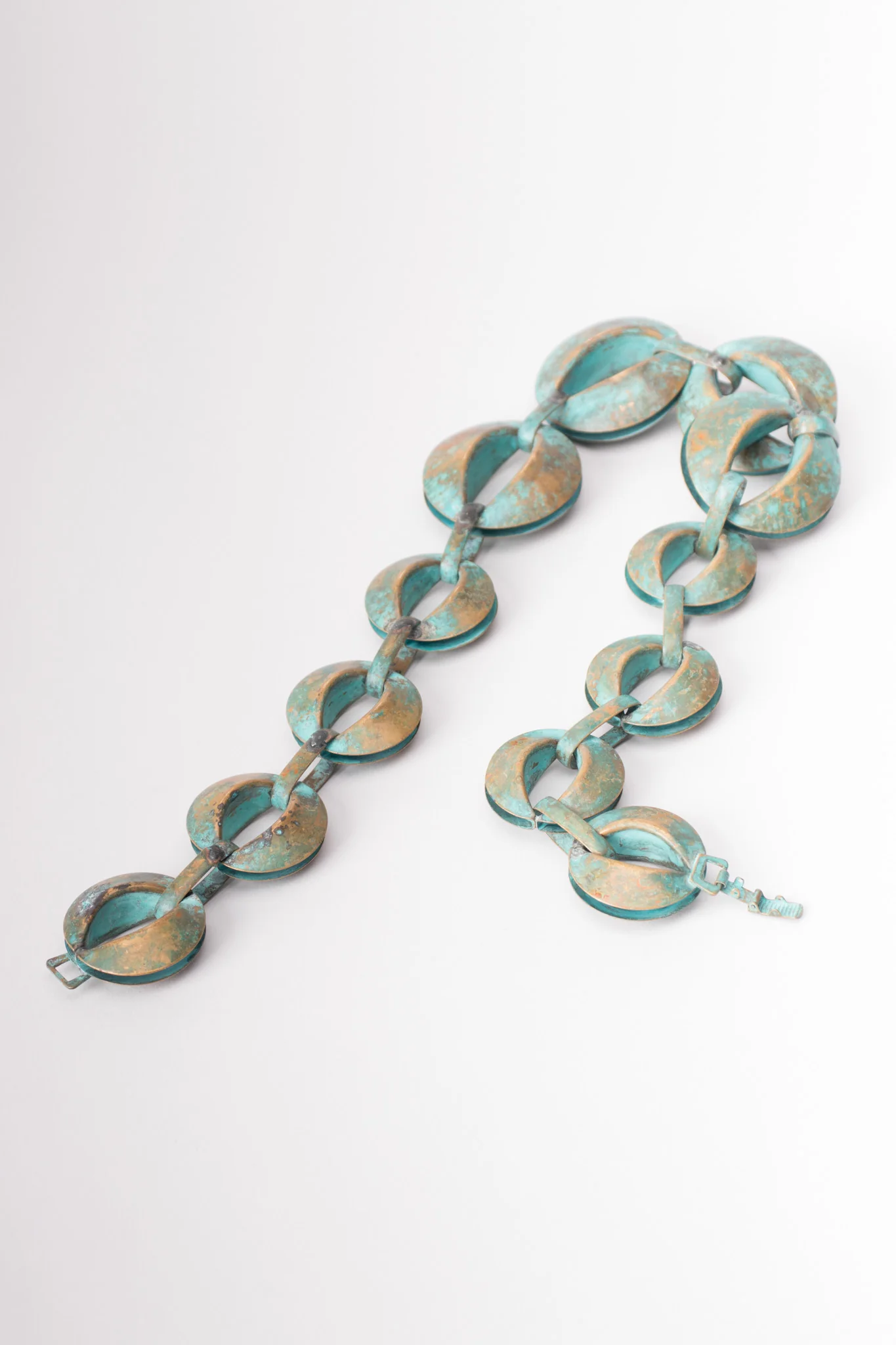 Patina Oval Link Necklace & Earring Set - Image 5
