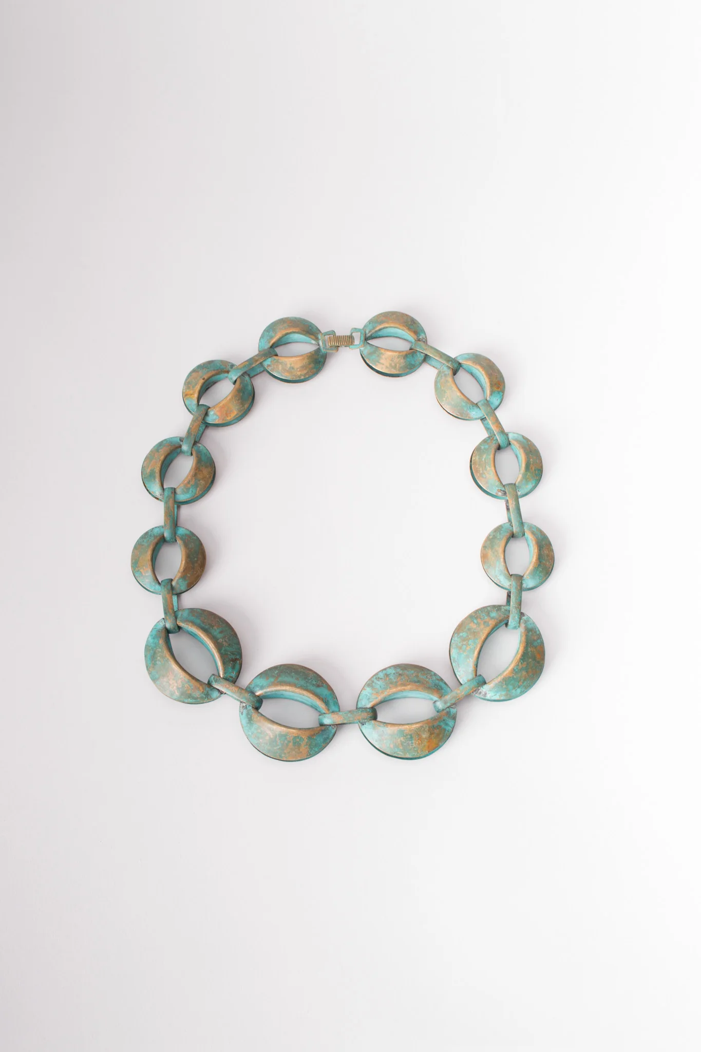 Patina Oval Link Necklace & Earring Set - Image 6