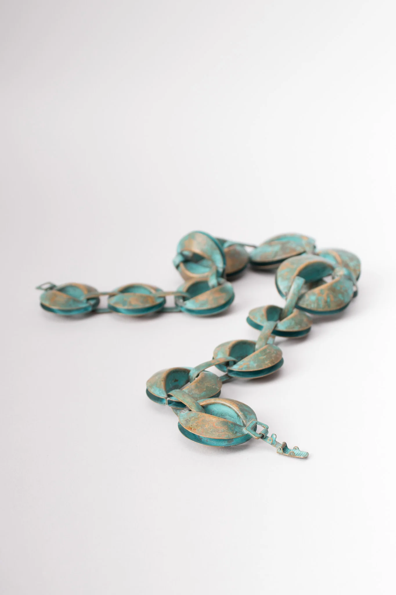 Patina Oval Link Necklace & Earring Set - Image 9