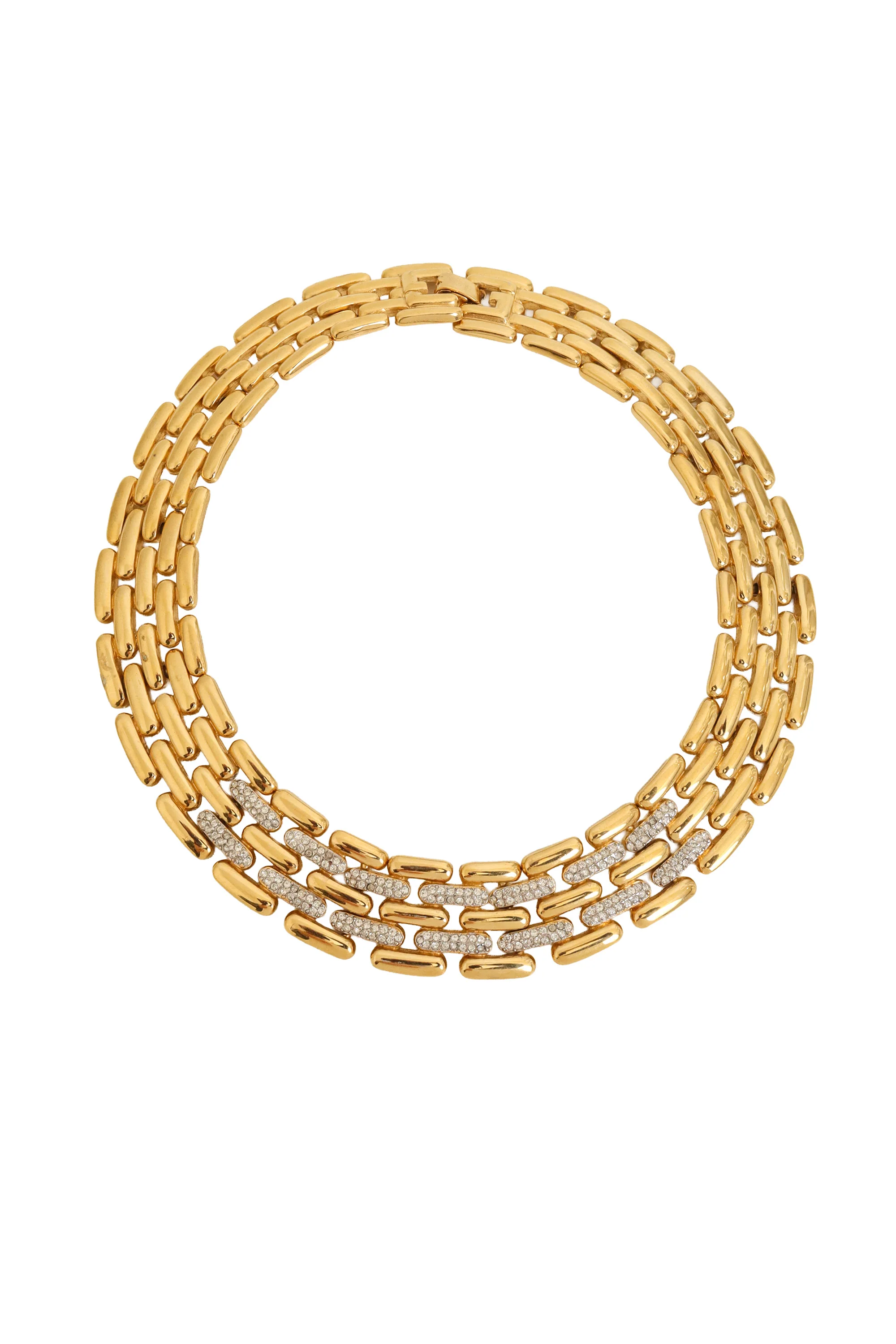 Pavé Bar Link Necklace