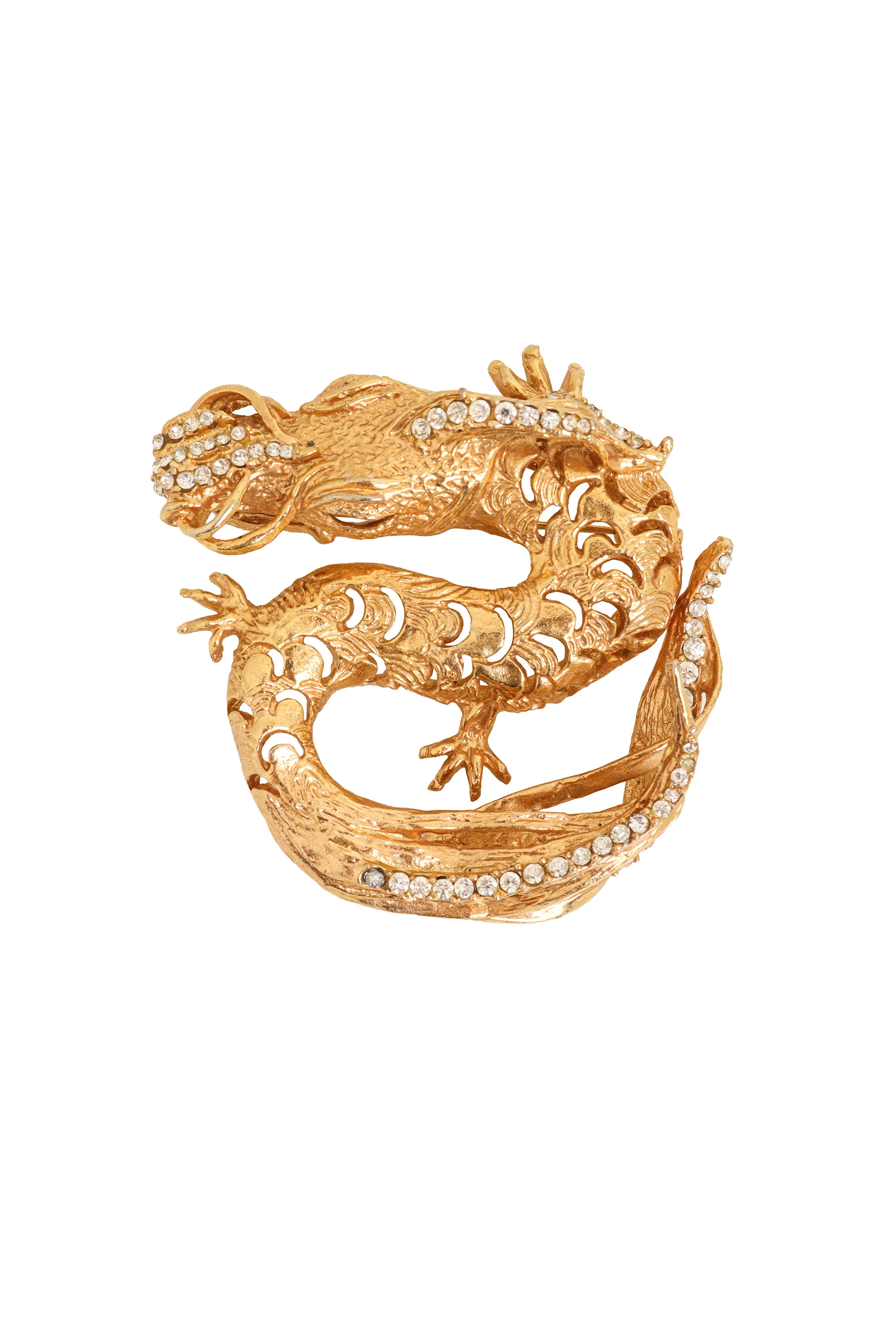 Pavé Dragon Brooch