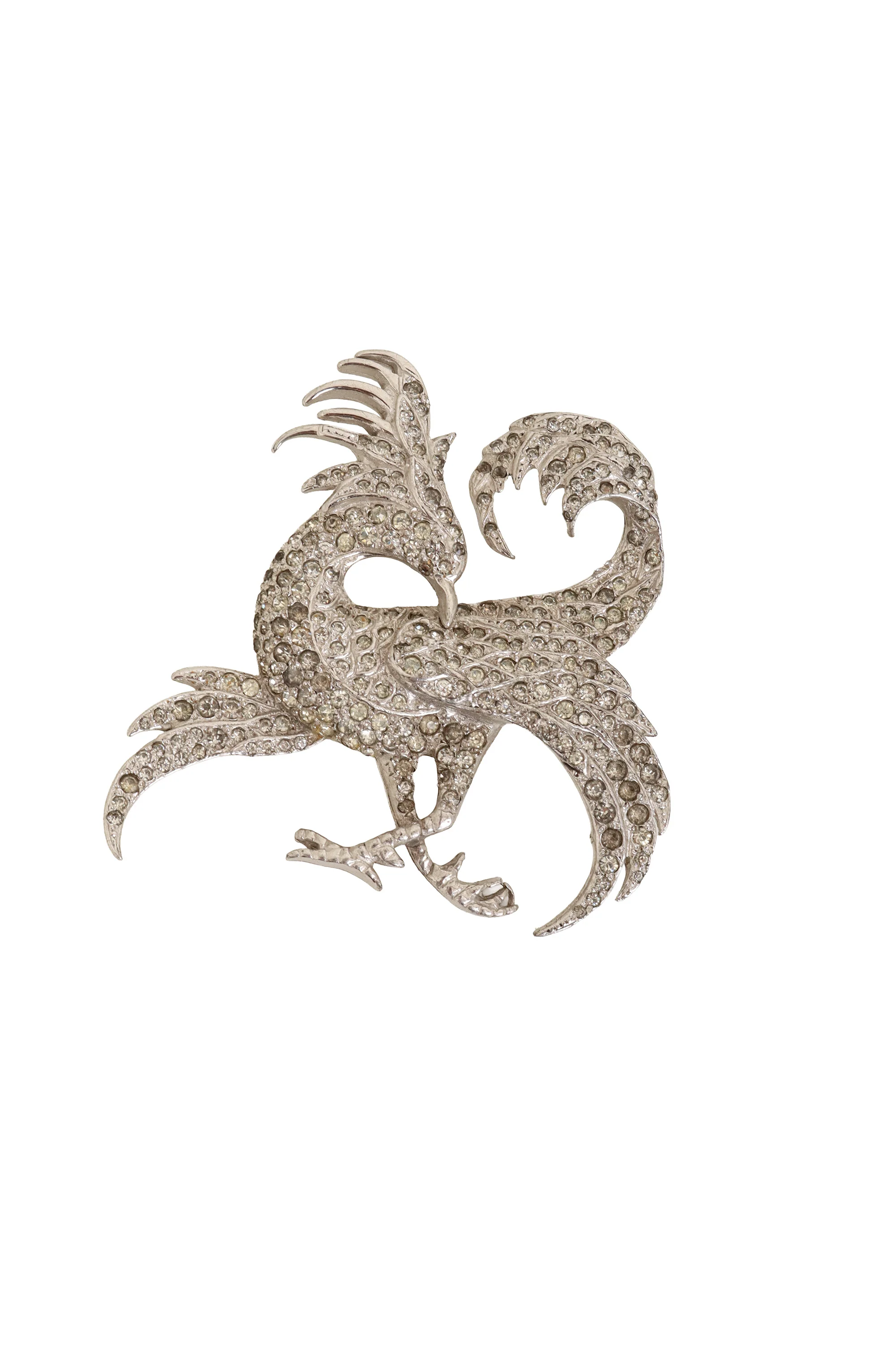 Pavé Griffin Brooch