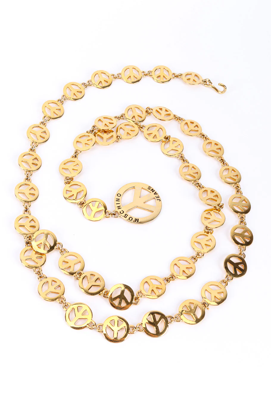 Peace Sign Draped Chain Belt - Image 3