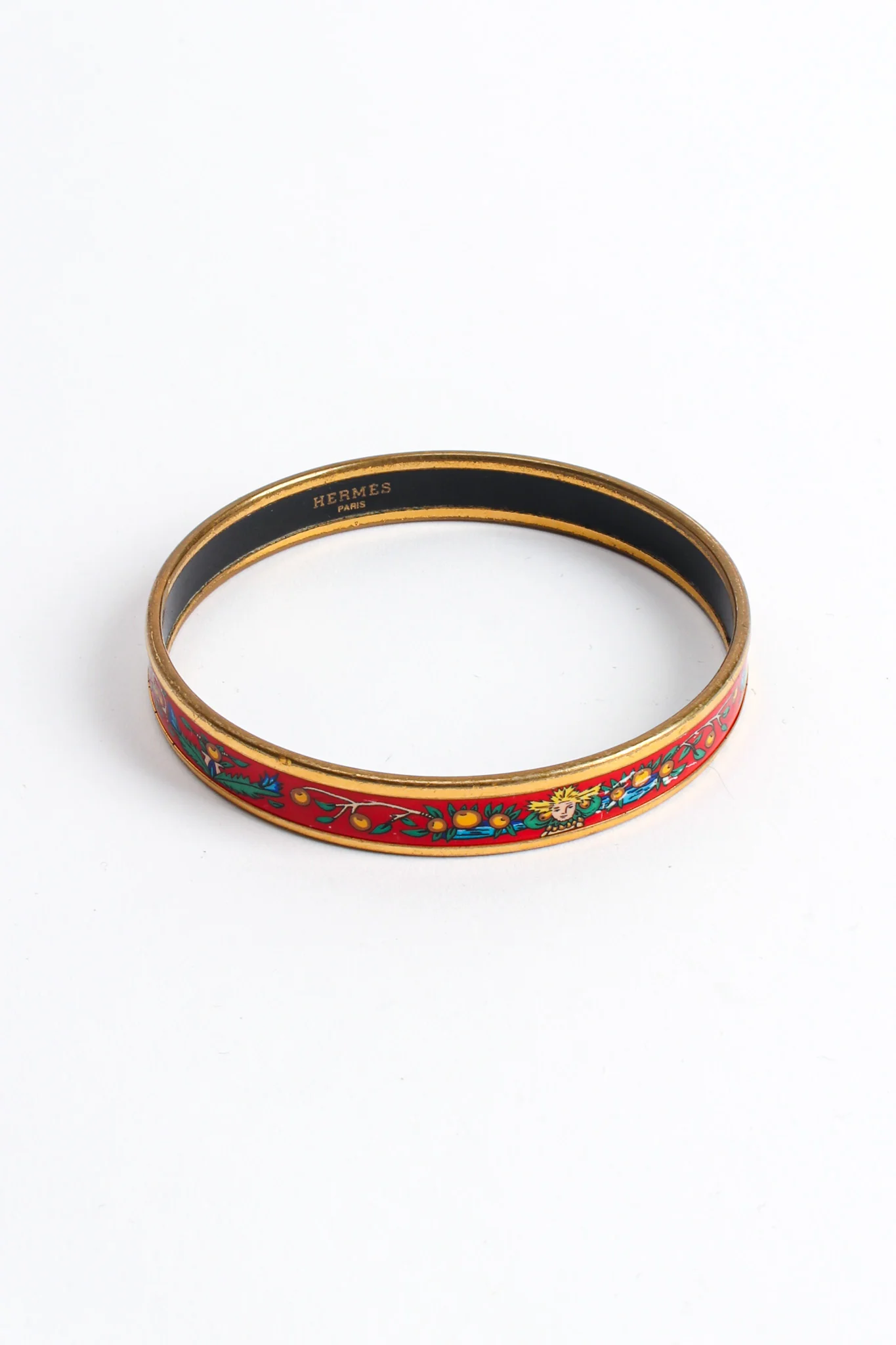 Peacock Fern Narrow Enamel Bracelet - Image 5