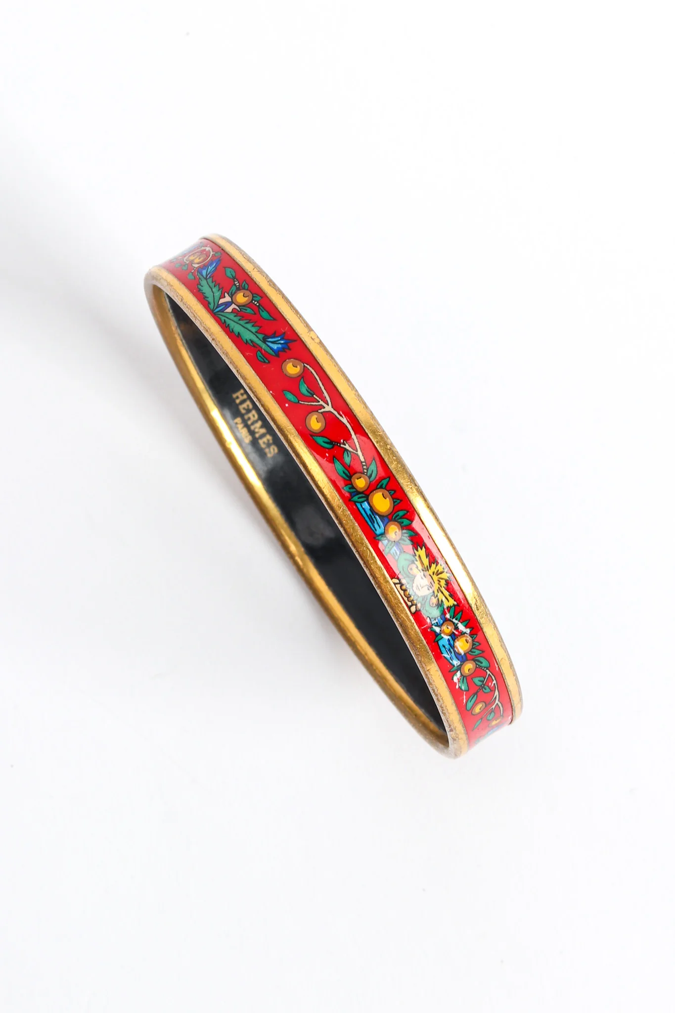 Peacock Fern Narrow Enamel Bracelet - Image 6