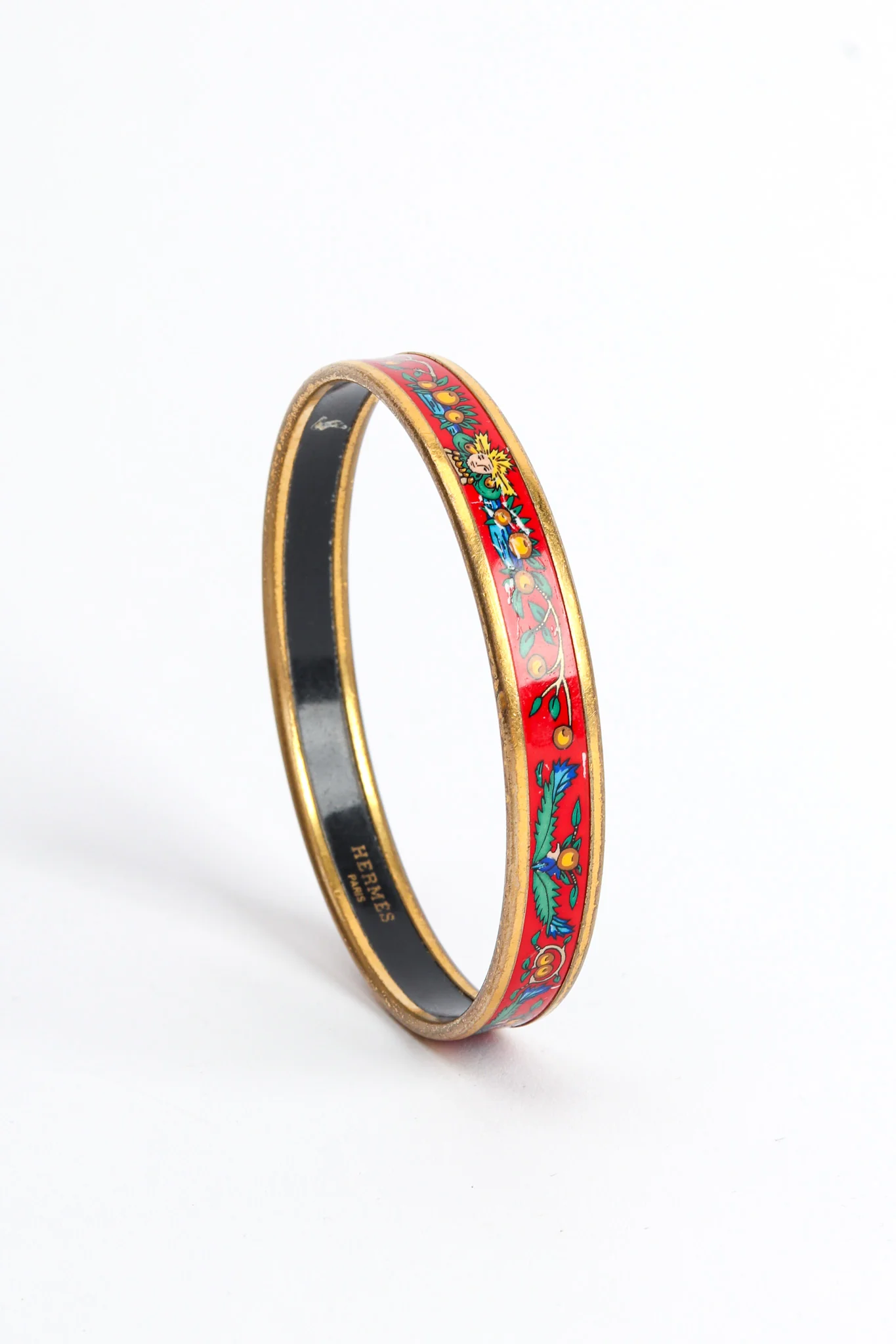 Peacock Fern Narrow Enamel Bracelet - Image 7