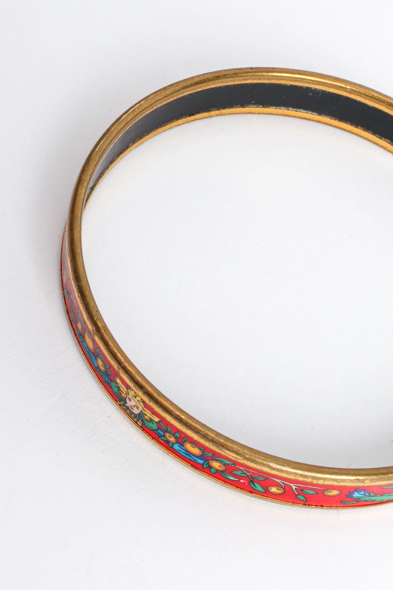 Peacock Fern Narrow Enamel Bracelet - Image 8