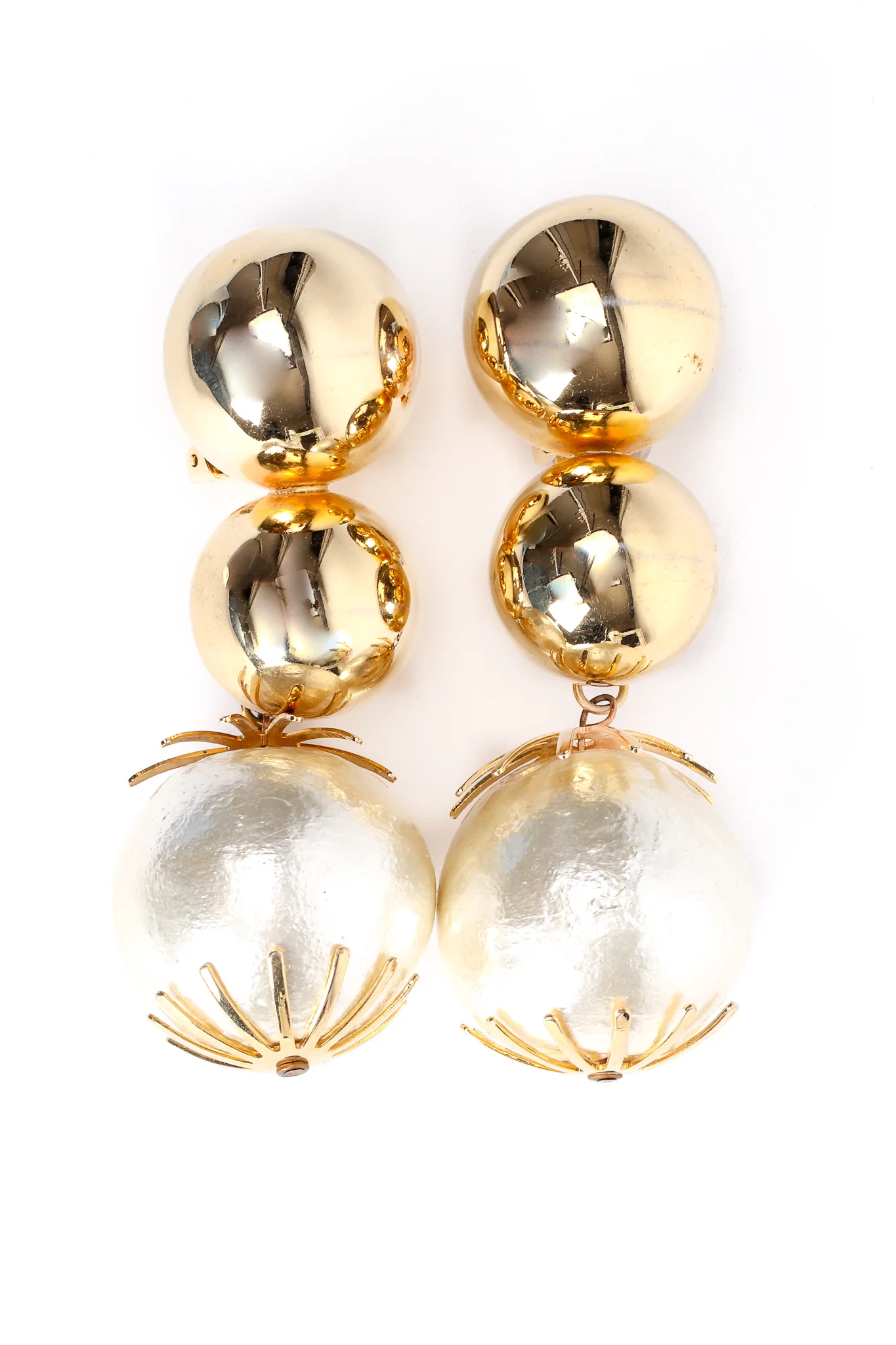 Pearl Bauble Ball Earrings - Image 5