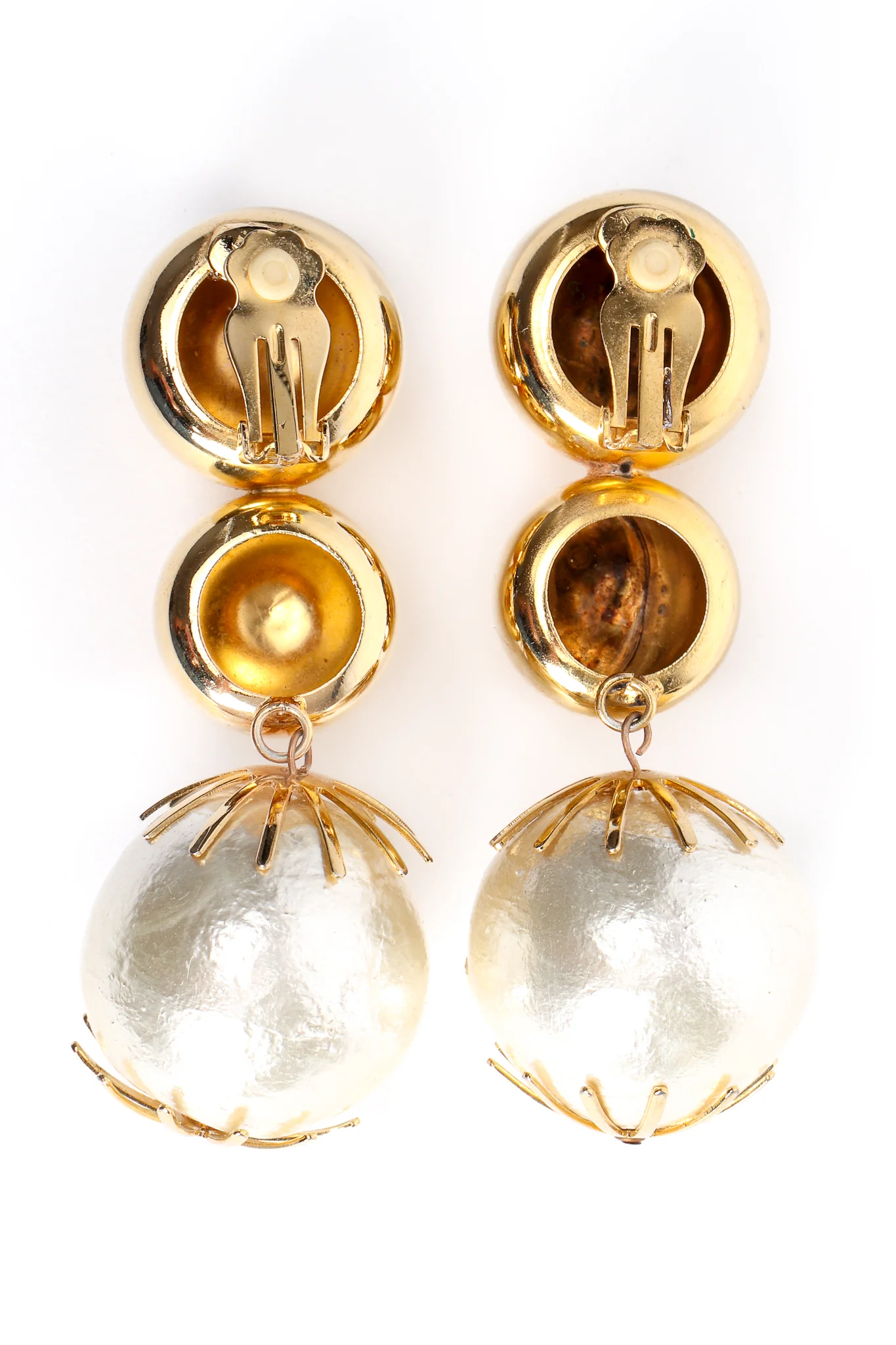Pearl Bauble Ball Earrings - Image 7