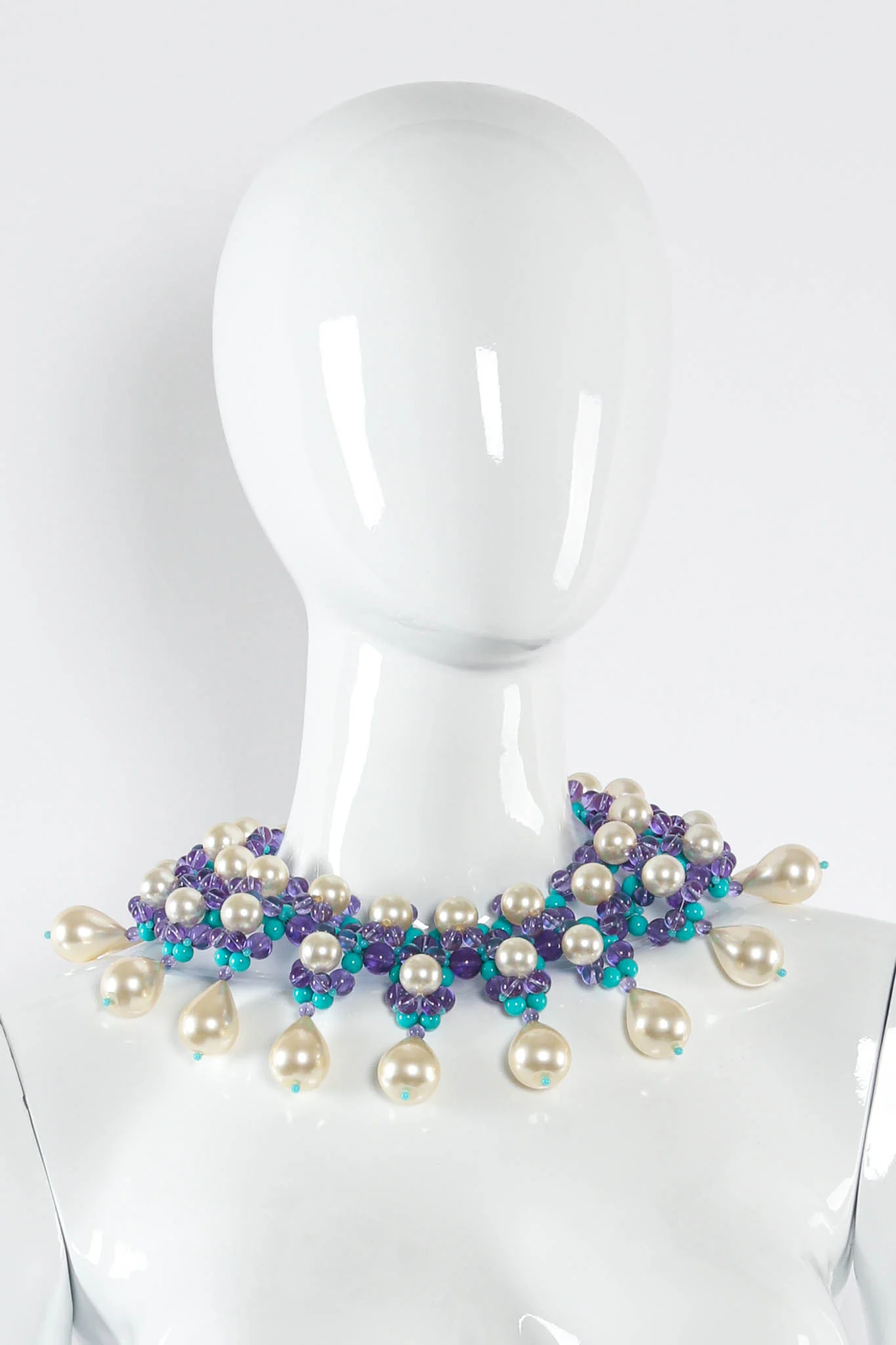 Pearl Bead Bib Necklace - Image 4