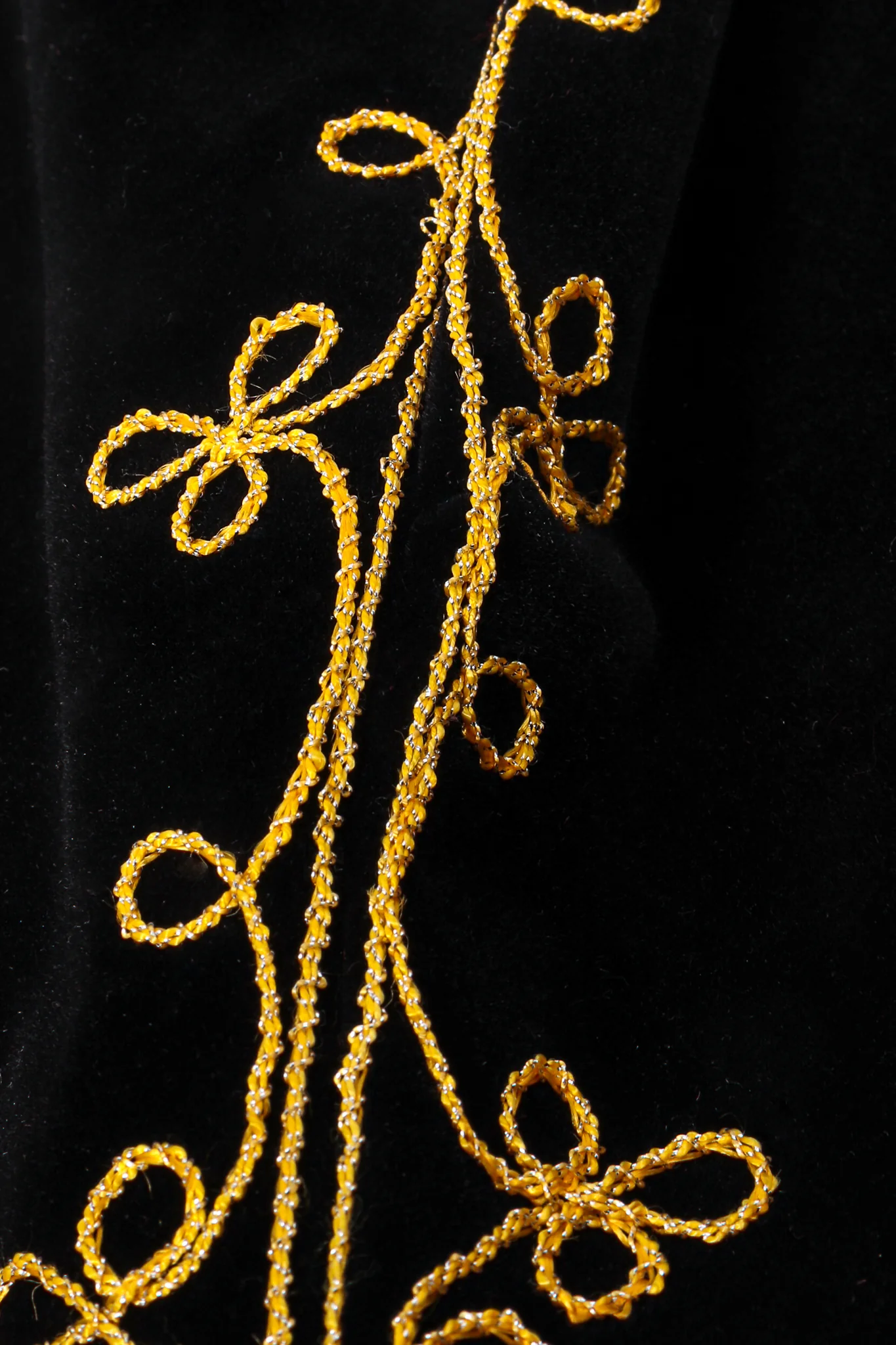 Pearl Beaded Velvet Duster Robe - Image 8