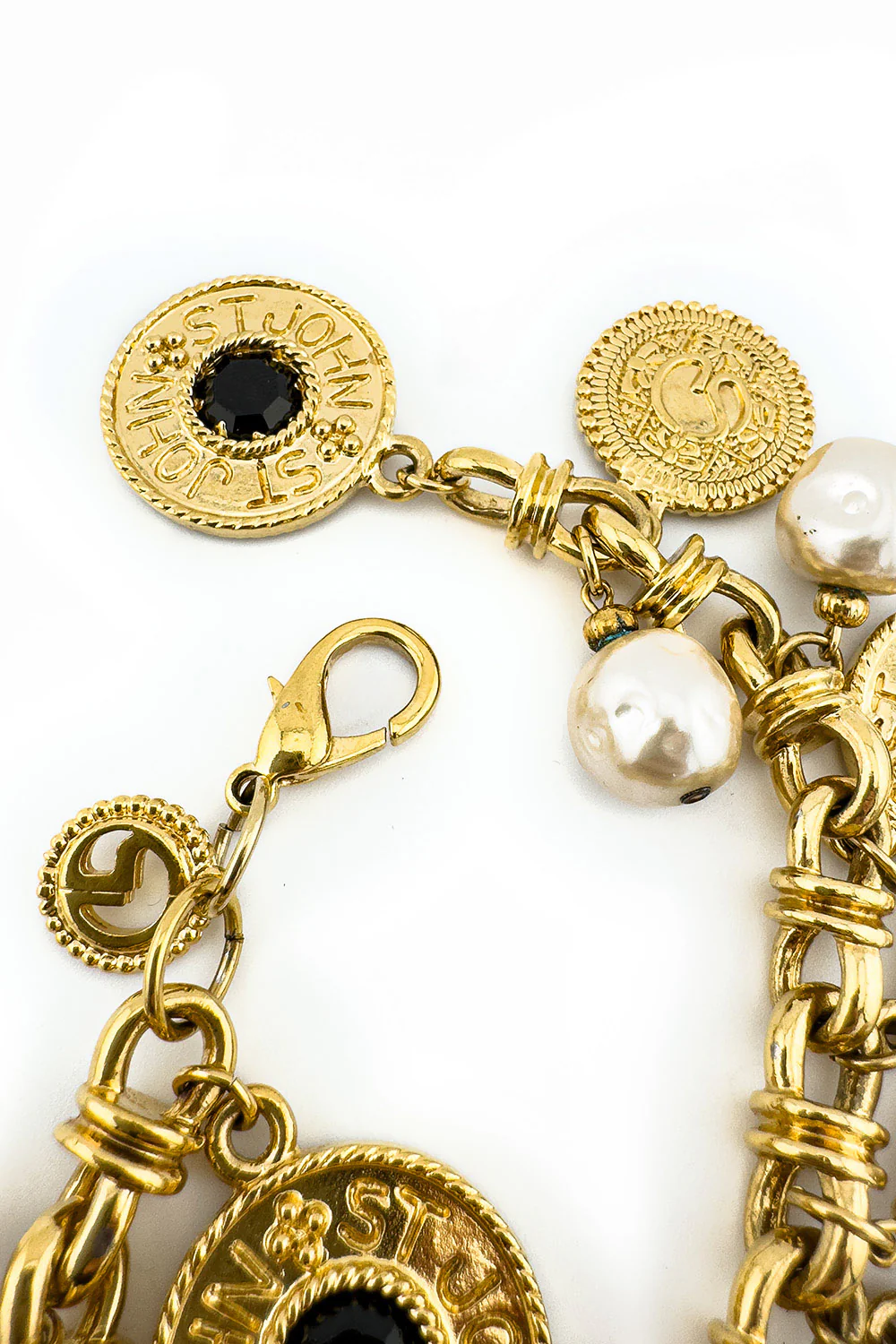 Pearl & Chiclet Charm Bracelet - Image 3