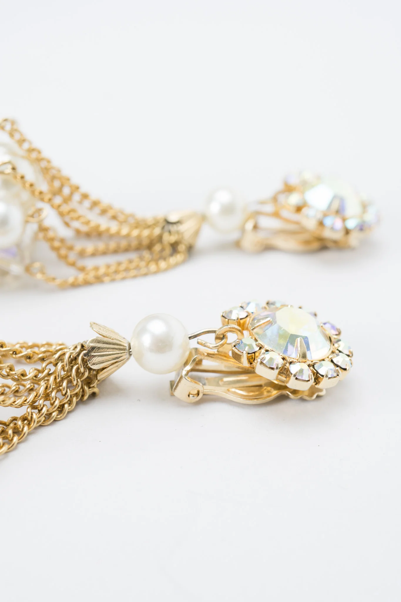 Pearl Cluster Drop Earrings - Image 5