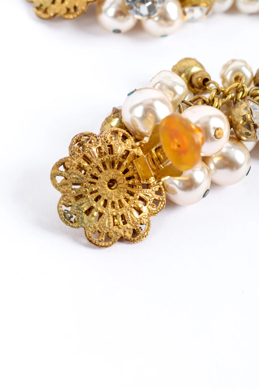 Pearl Cluster Strand Drop Earrings - Image 10