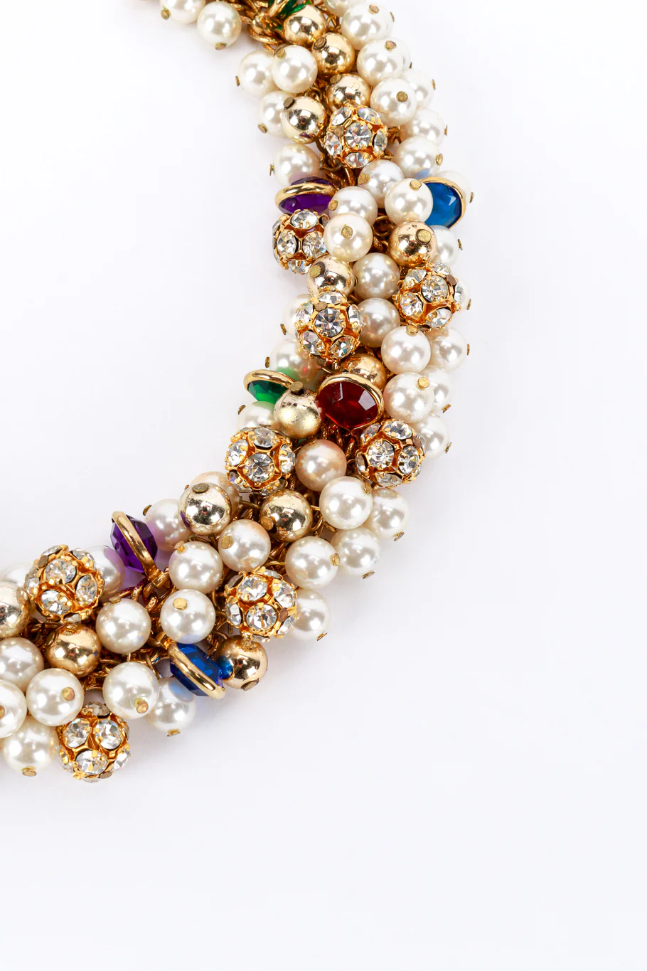 Pearl & Crystal Collar Necklace - Image 5