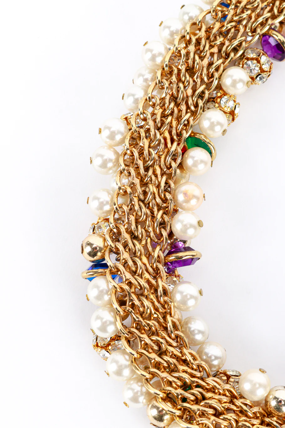 Pearl & Crystal Collar Necklace - Image 6