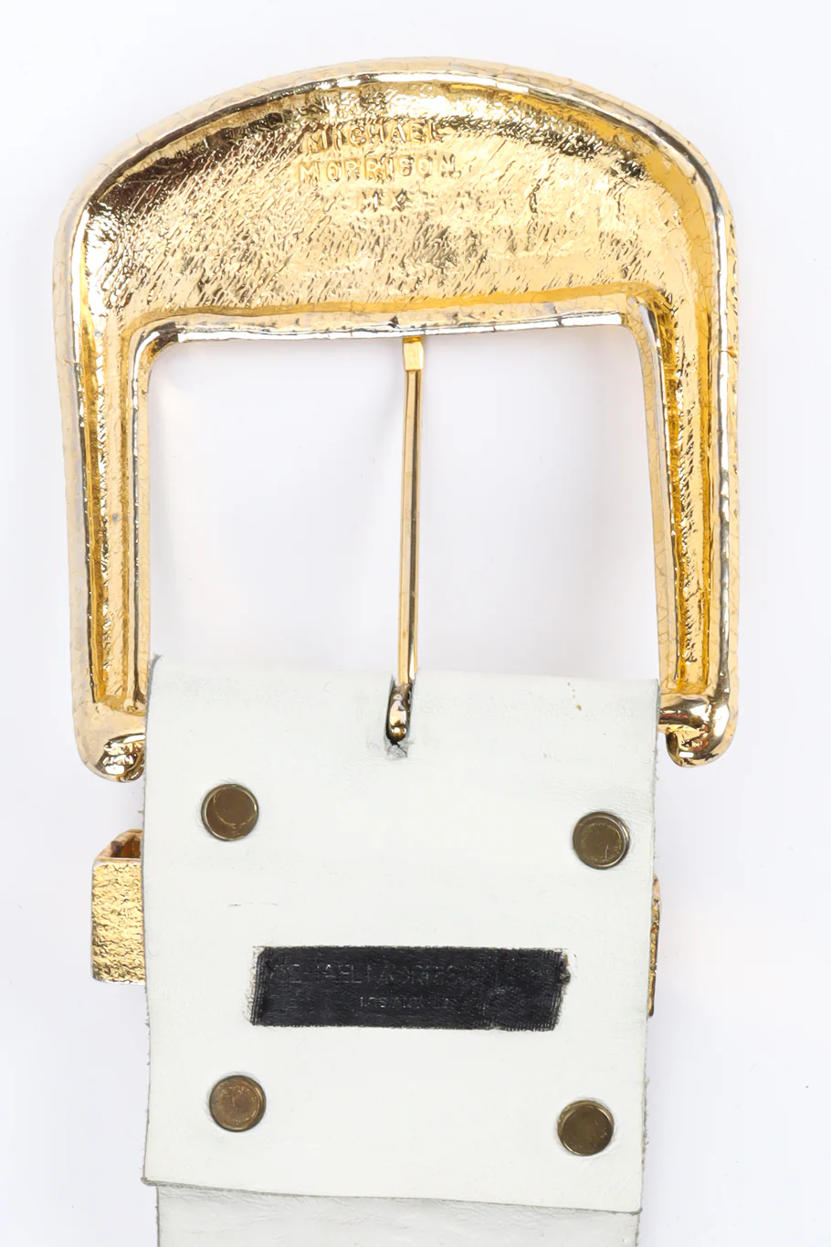 Pearl Crystal Studded Leather Belt - Image 11
