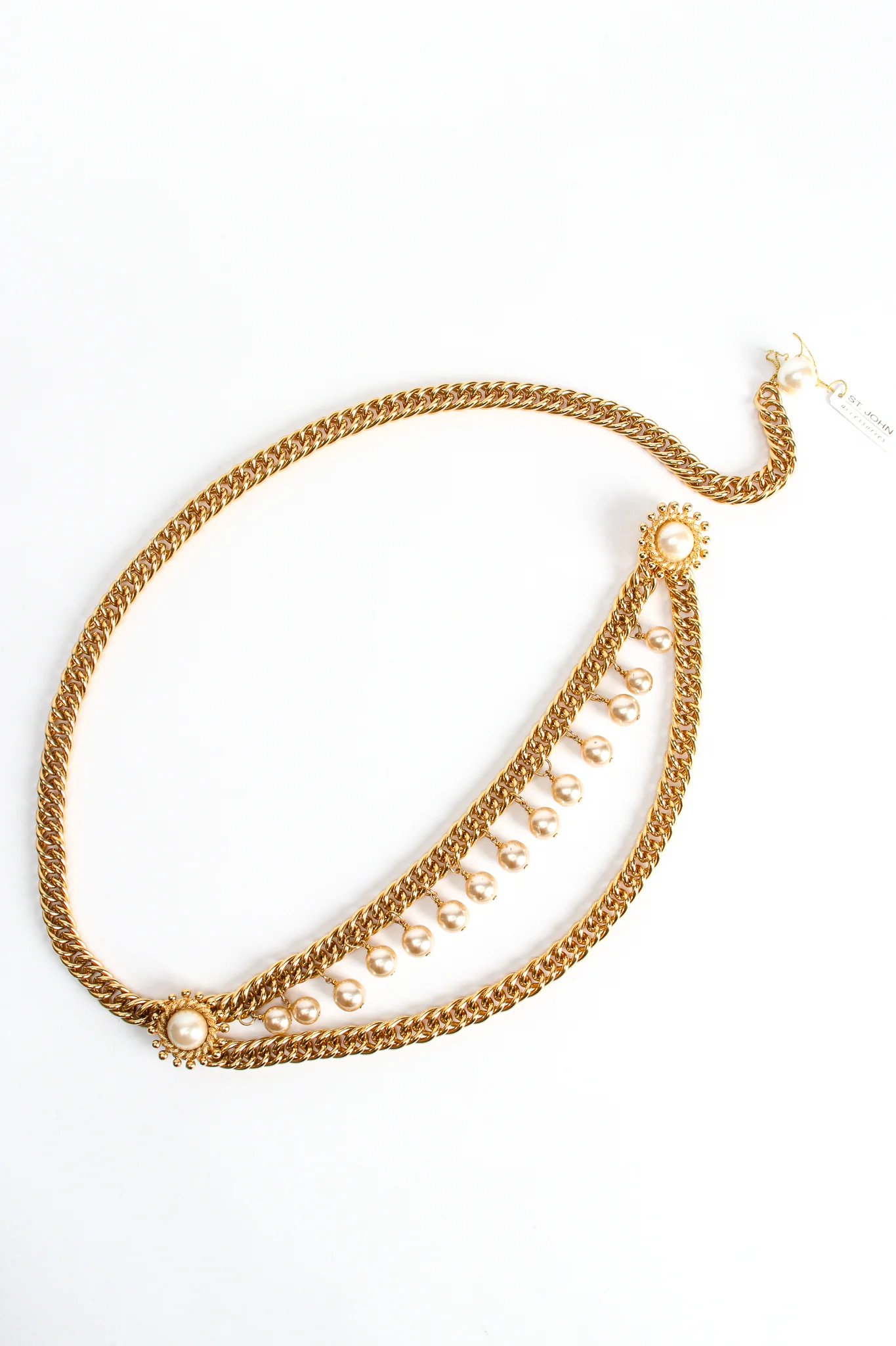 Draped Pearl Fringe Chain Belt - Image 3