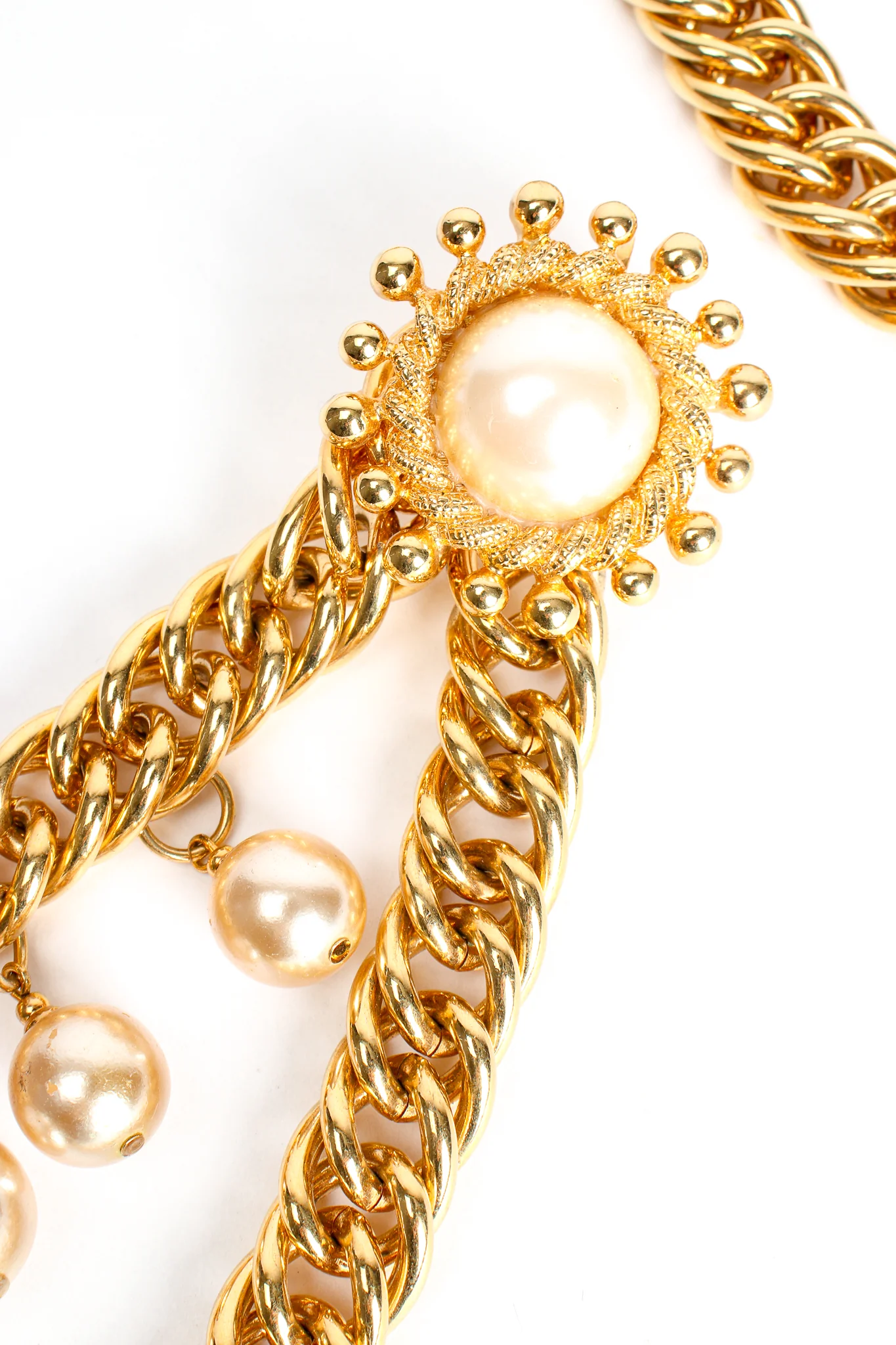 Draped Pearl Fringe Chain Belt - Image 5
