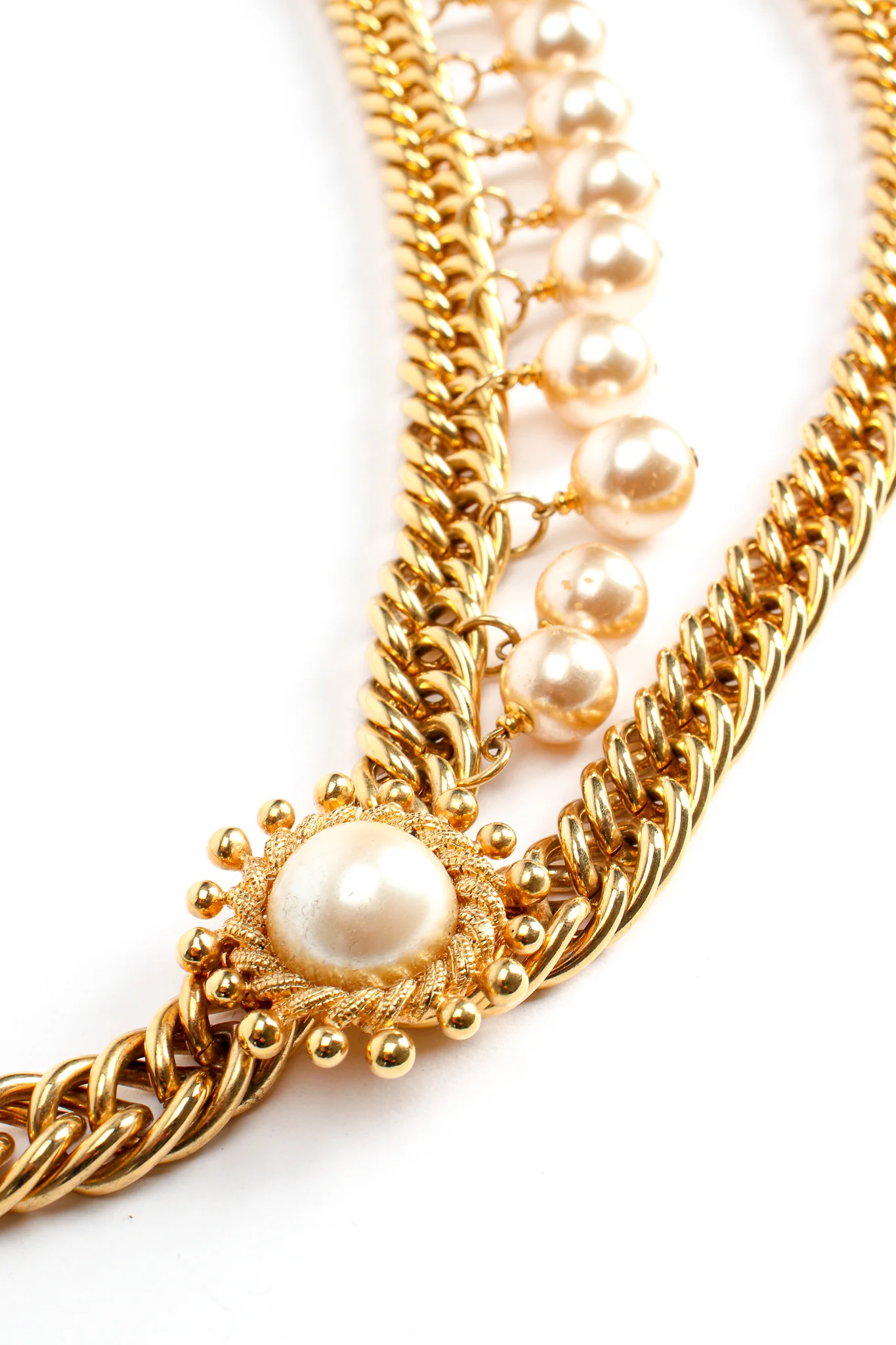 Draped Pearl Fringe Chain Belt - Image 6