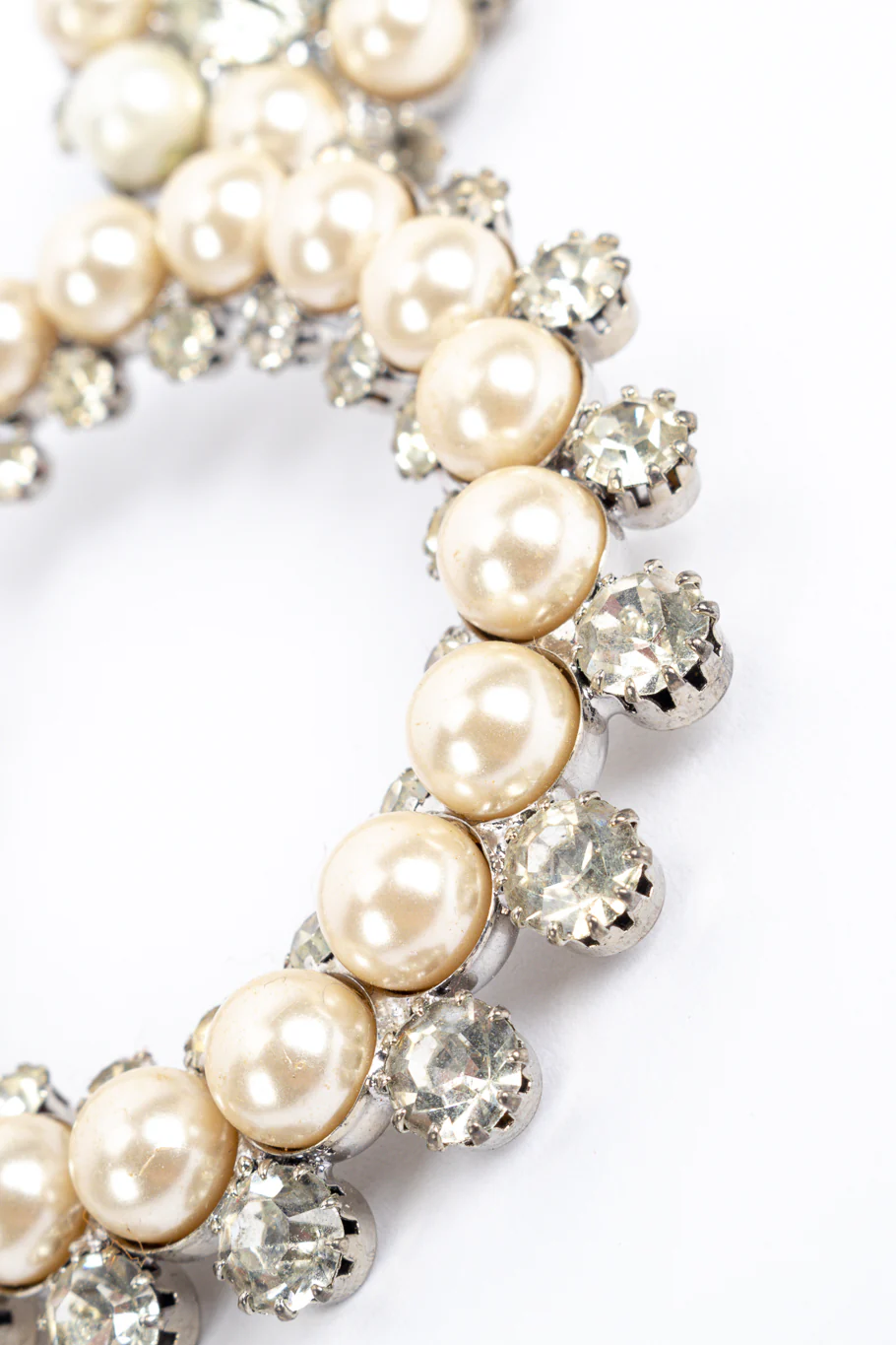 Pearl Hoop Drop Earrings - Image 4