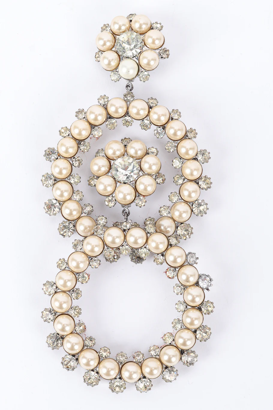 Pearl Hoop Drop Earrings - Image 5