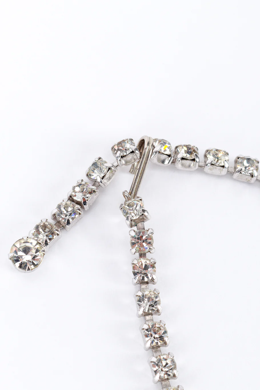 Pearl & Rhinestone Cluster Collar Necklace - Image 5