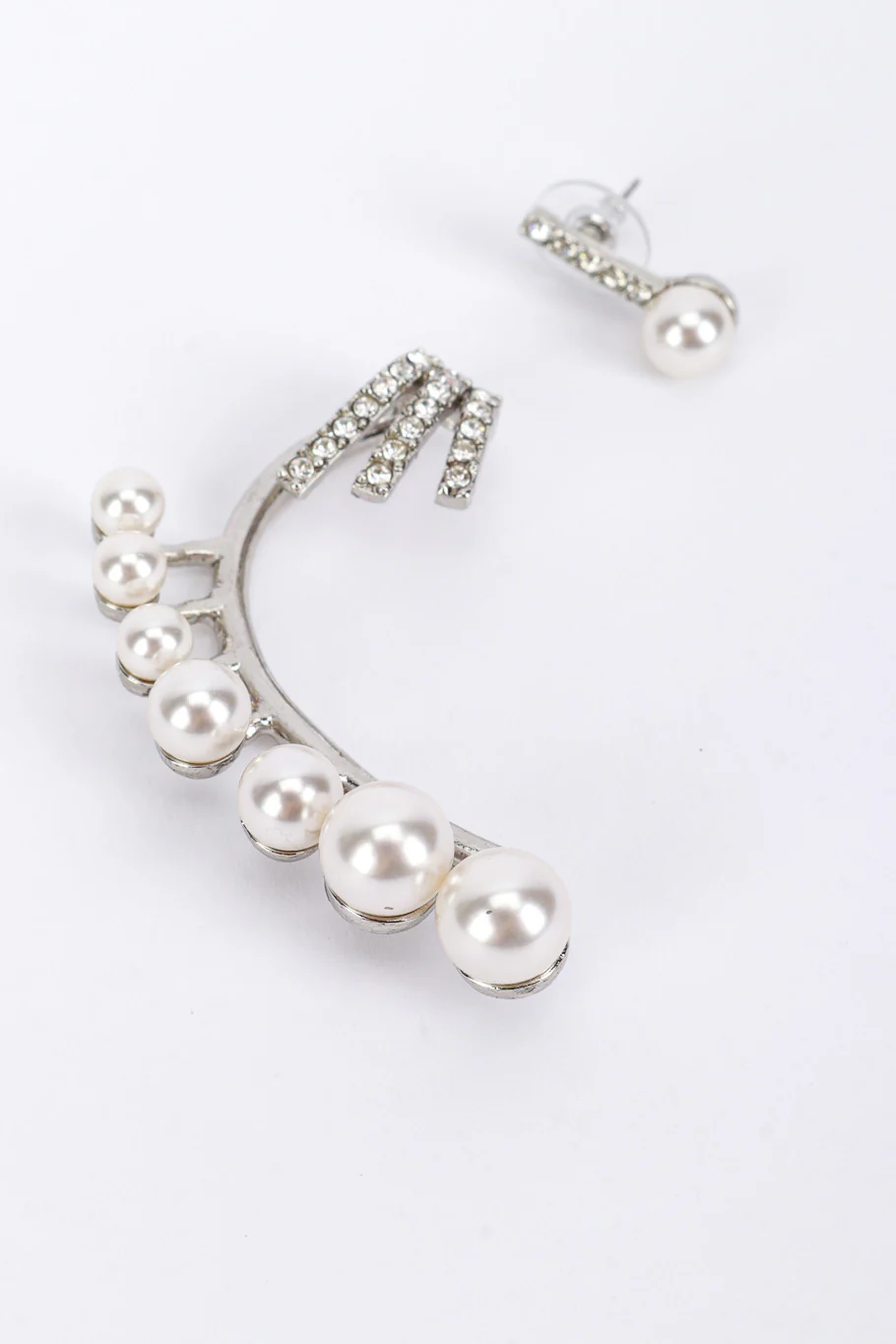 Pearl Rhinestone Ear Cuff & Earring Set - Image 4