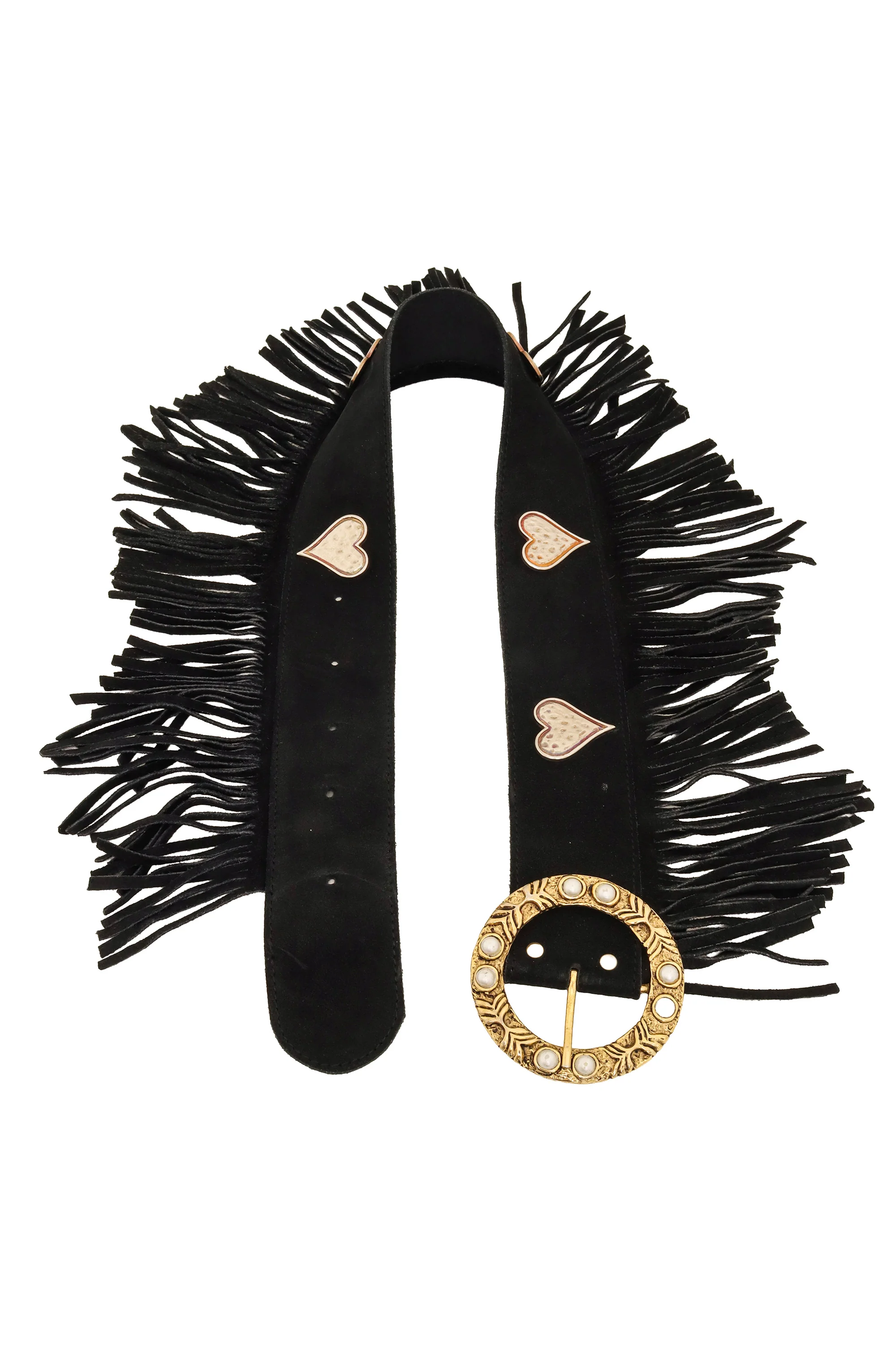 Pearl Ring Heart Fringe Belt