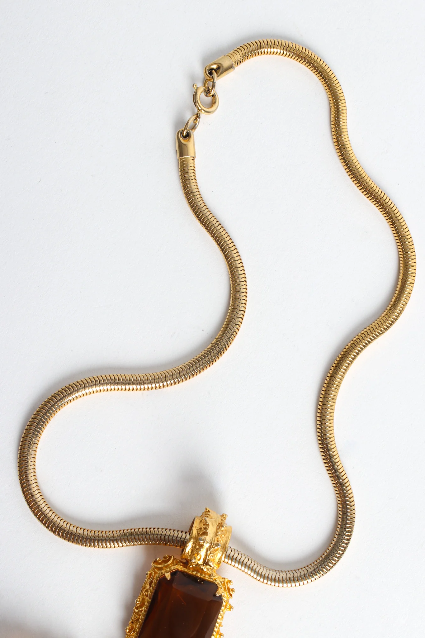 Pearl Stone Cross Pendant Necklace - Image 5