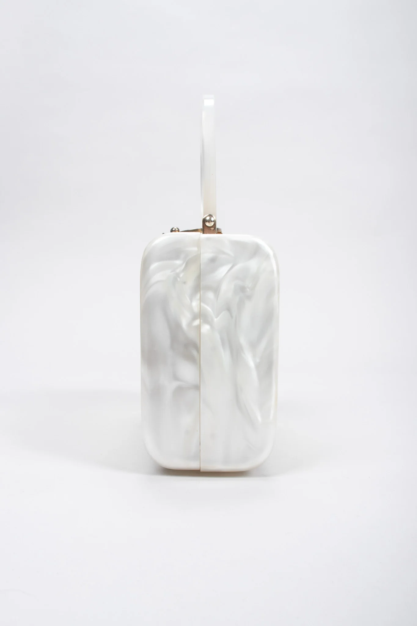 Pearl Swirl Lucite Box Bag - Image 4
