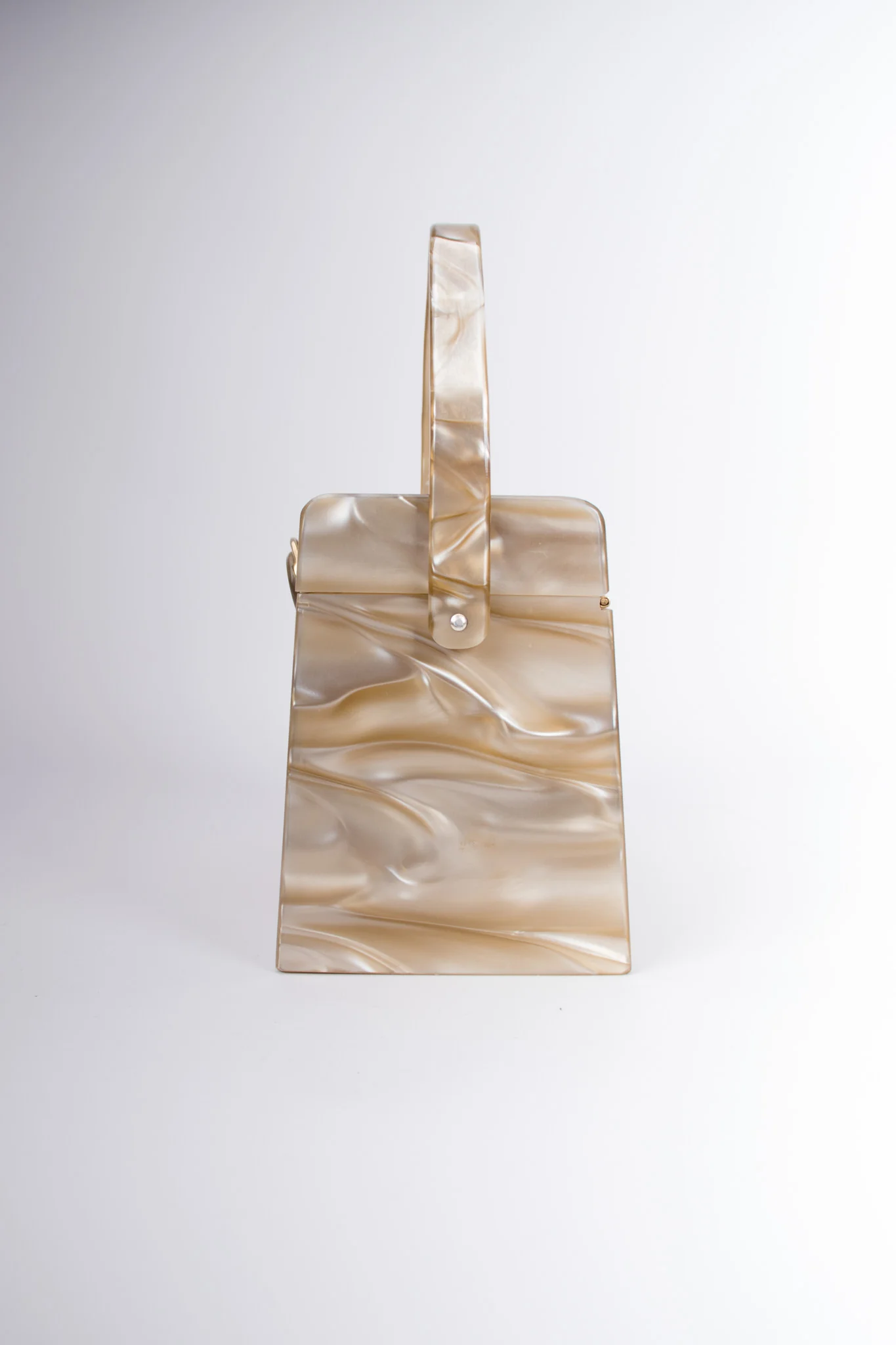 Pearlescent Lucite Box Bag - Image 4