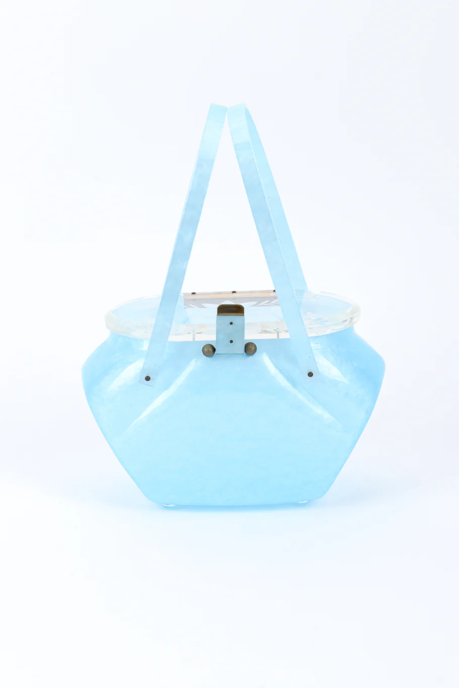 Pearlescent Lucite Box Bag