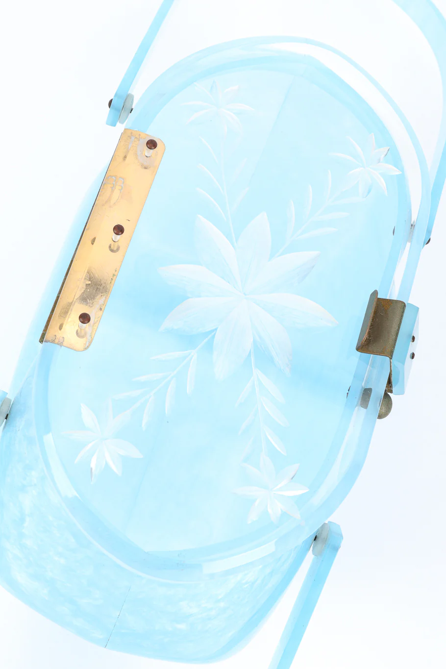 Pearlescent Lucite Box Bag - Image 6