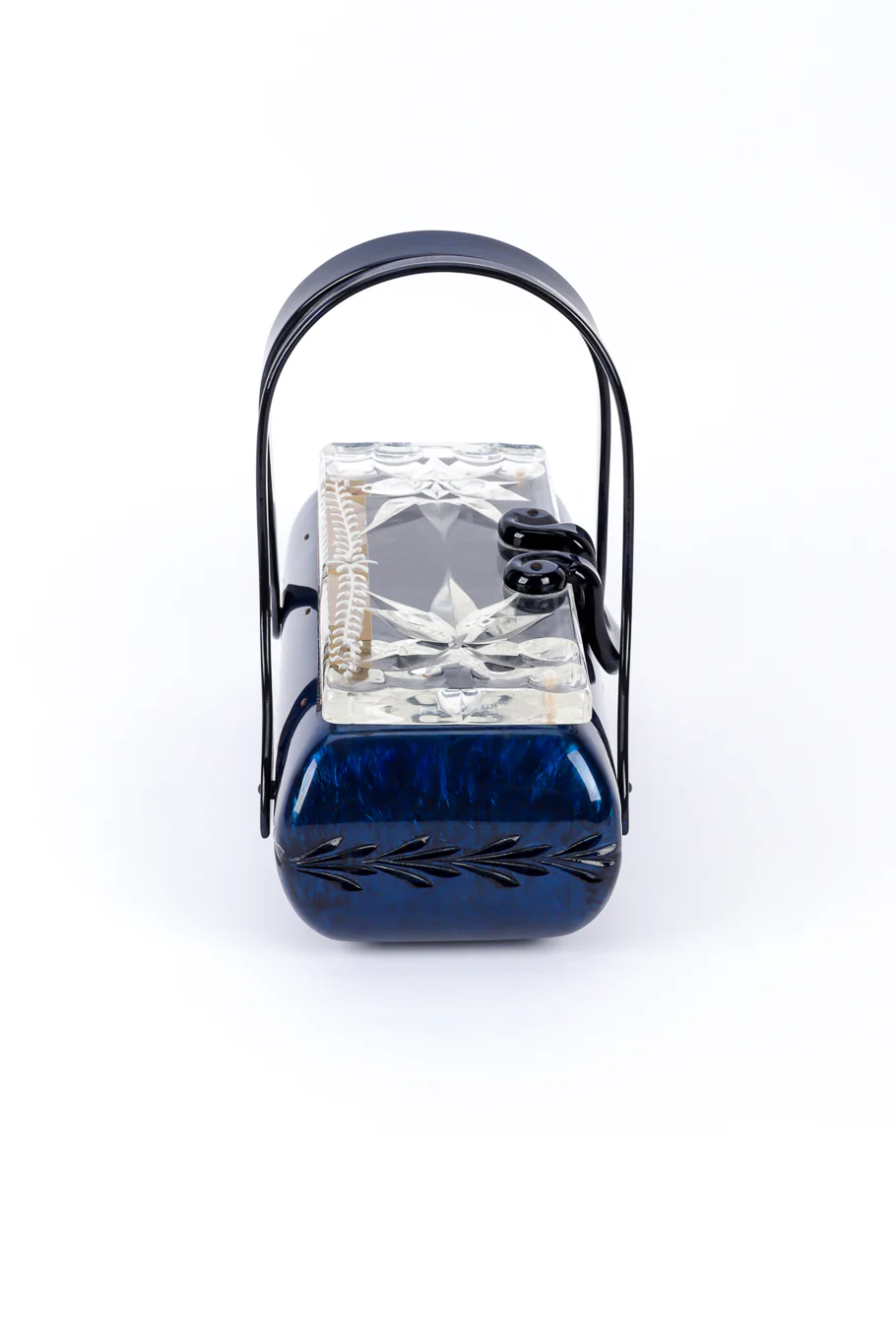 Pearlescent Oblong Lucite Box Bag - Image 2