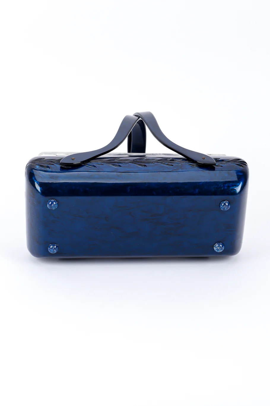 Pearlescent Oblong Lucite Box Bag - Image 3