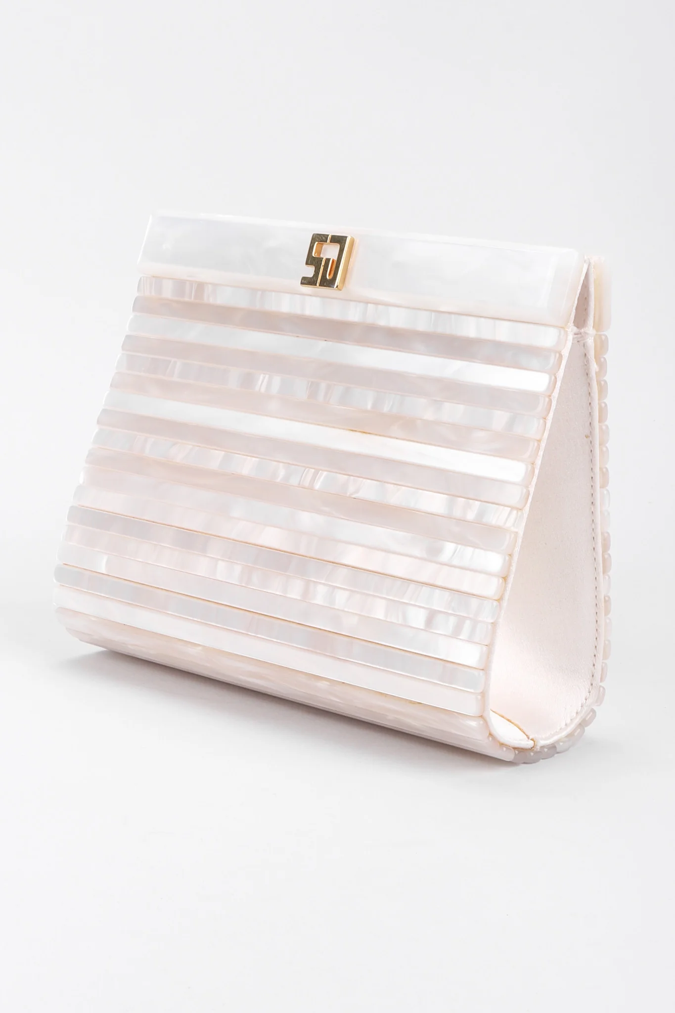Pearlized Lucite Clutch - Image 3