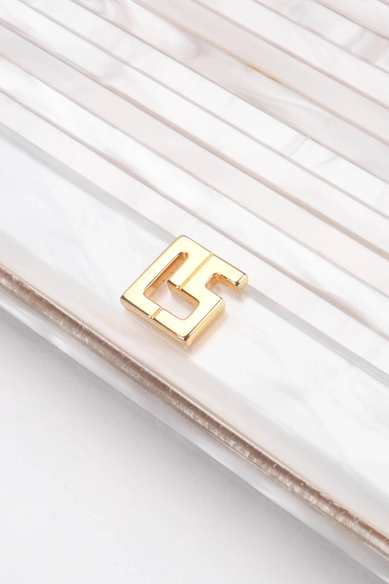 Pearlized Lucite Clutch - Image 7