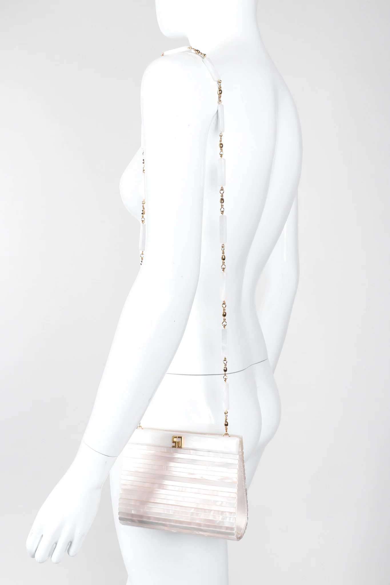 Pearlized Lucite Clutch - Image 9