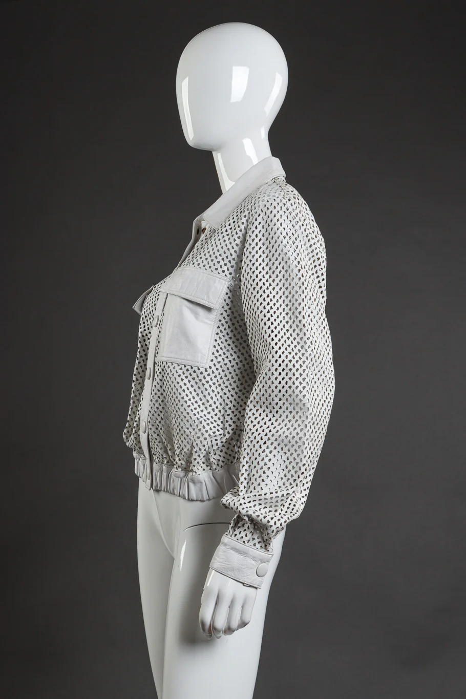 Perforated Leather Jacket - Image 2