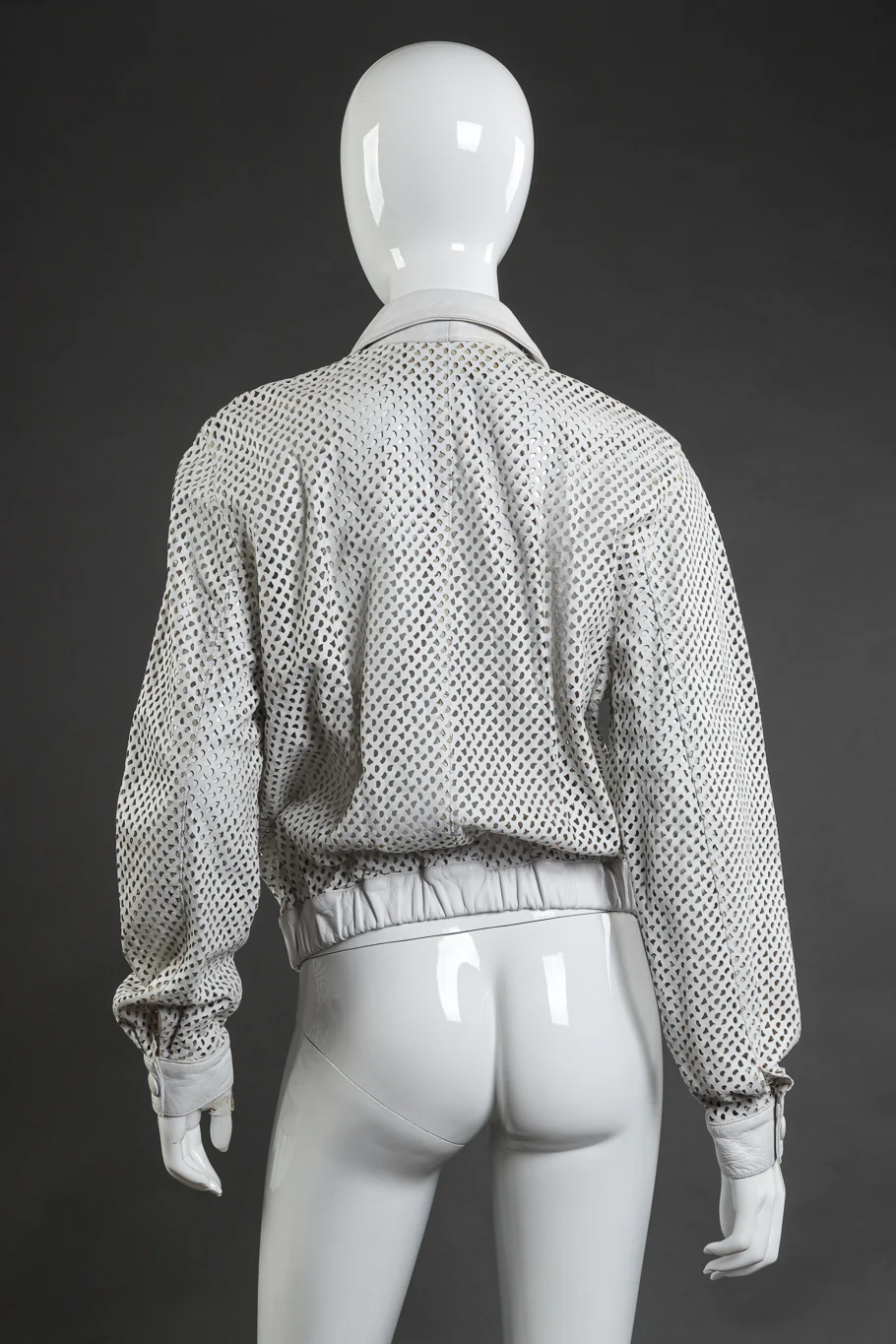 Perforated Leather Jacket - Image 3