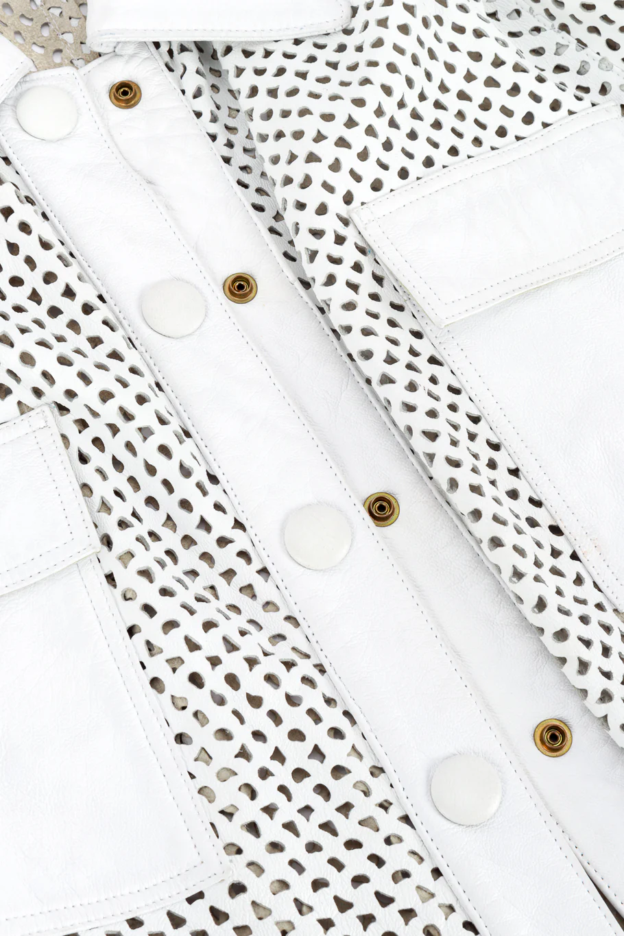 Perforated Leather Jacket - Image 5