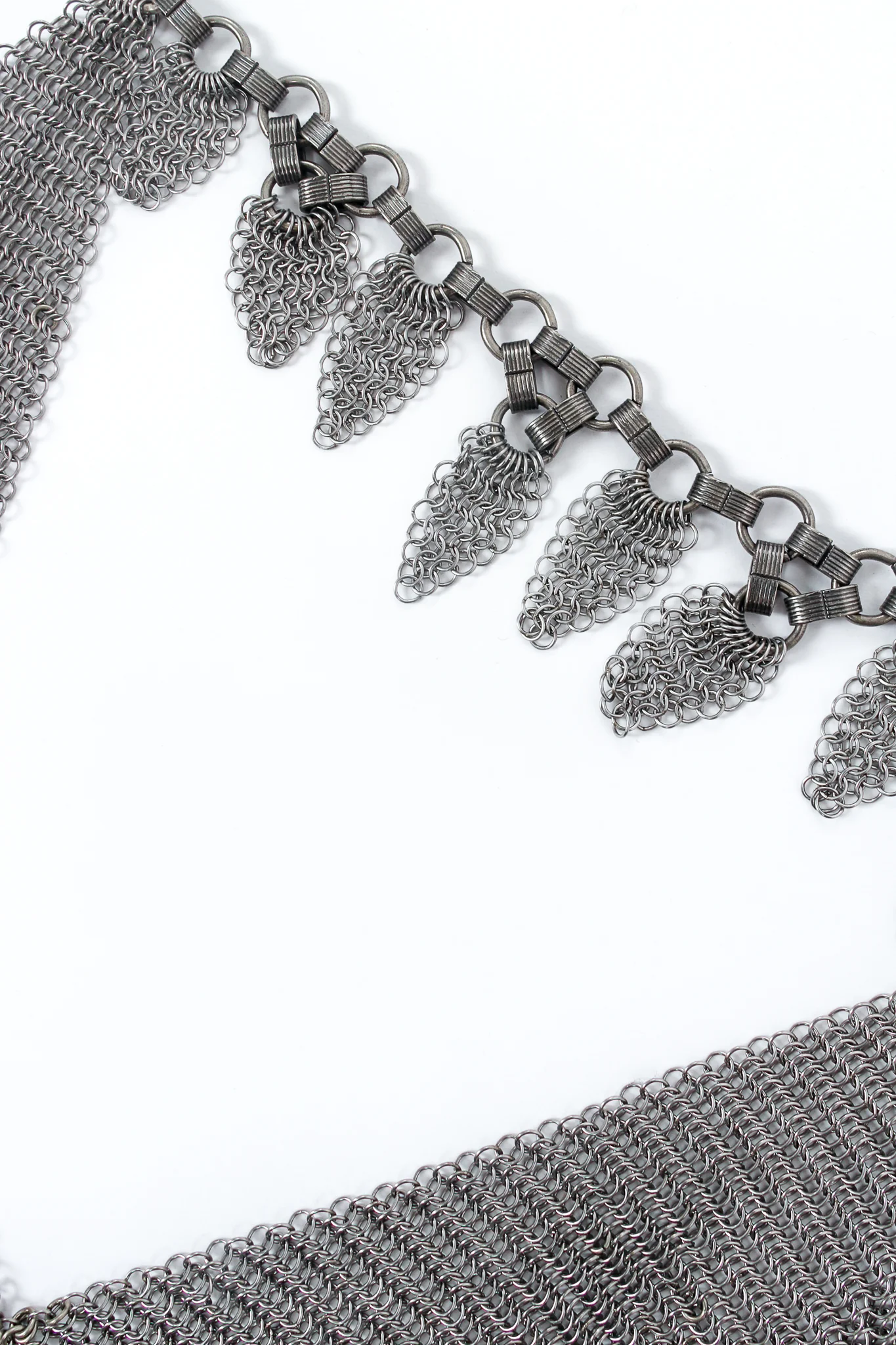 Pewter Mesh Cropped Halter Bralette Top - Image 6